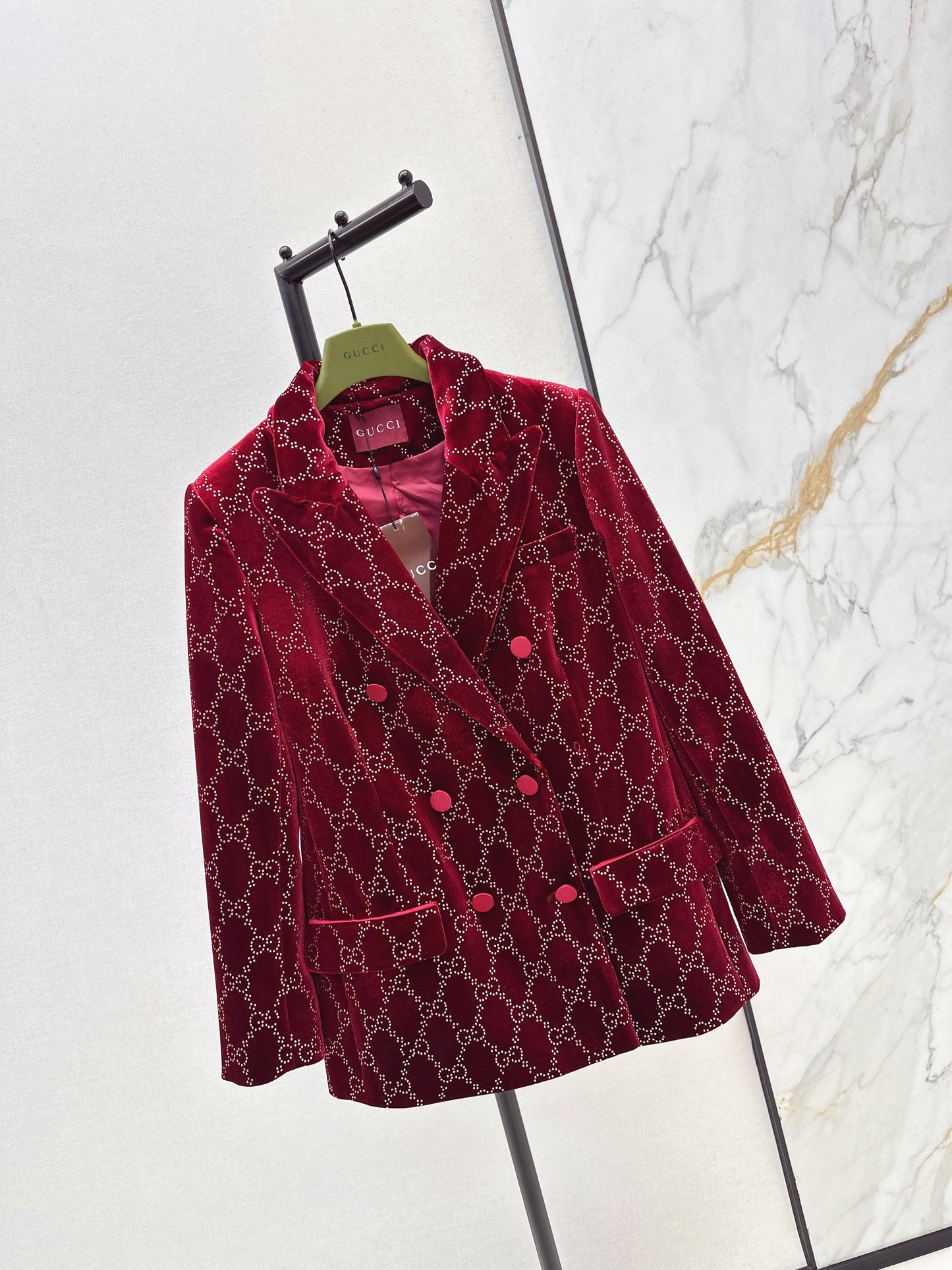 26SS NEW rhinestone velvet blazer