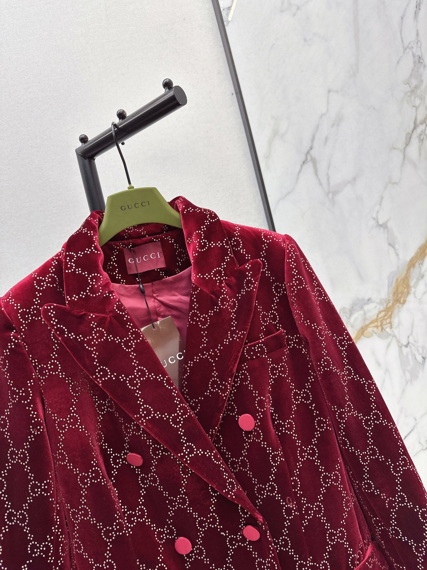 26SS NEW rhinestone velvet blazer