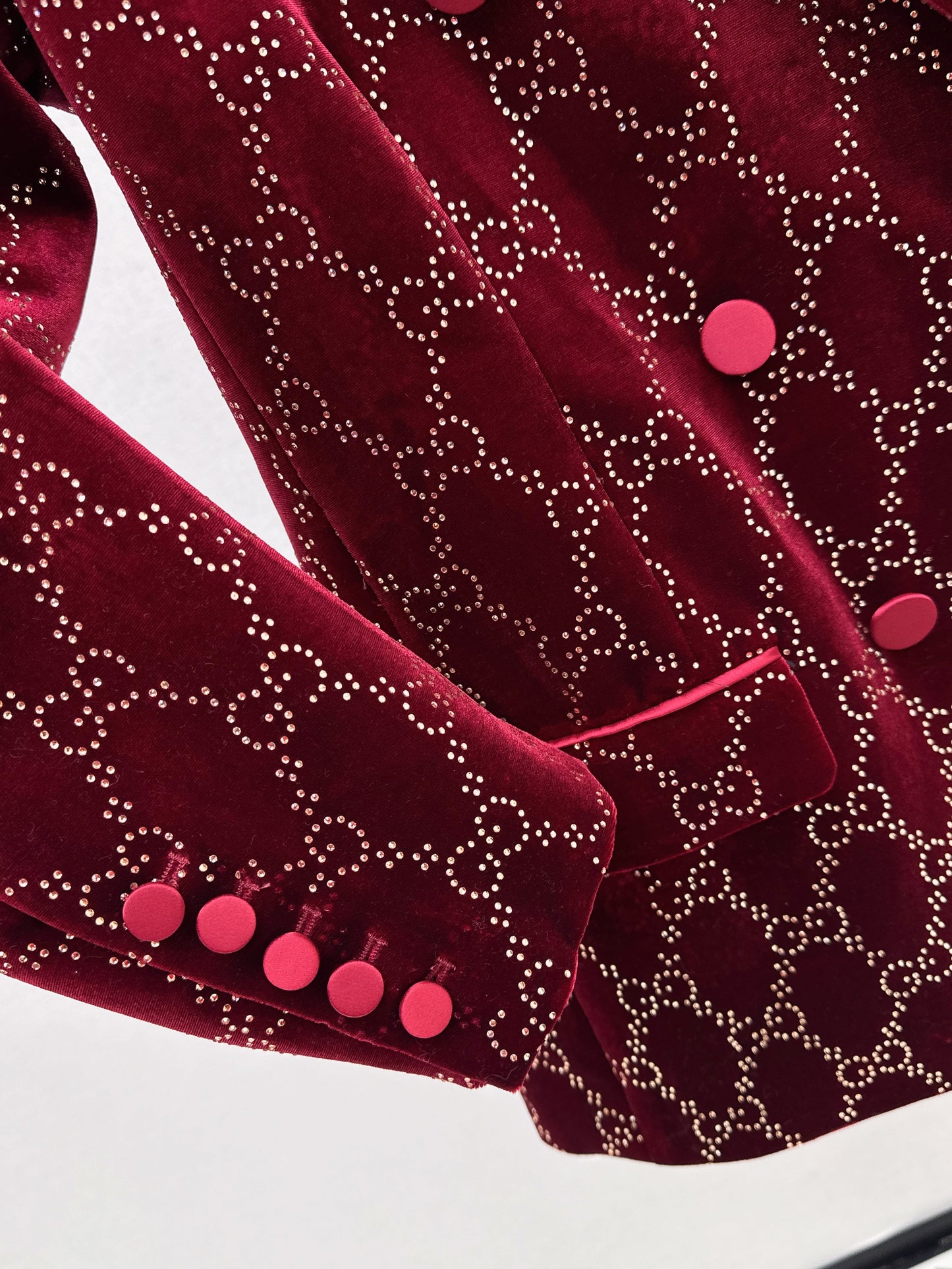 26SS NEW rhinestone velvet blazer