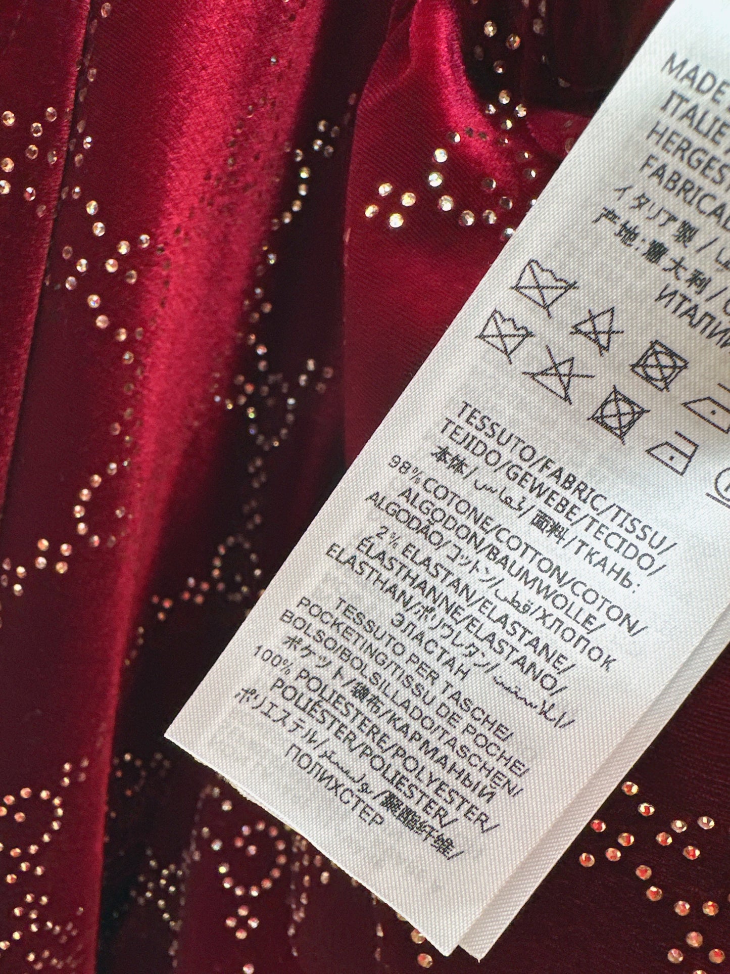 26SS NEW rhinestone suit pants
