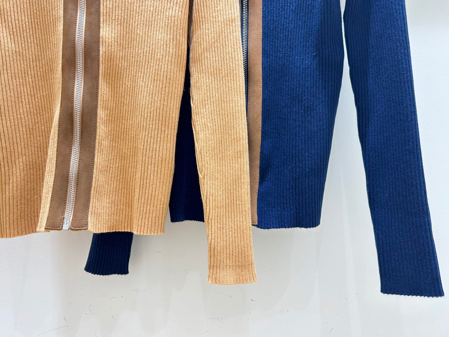 26SS NEW French retro letter embroidered zipper cardigan