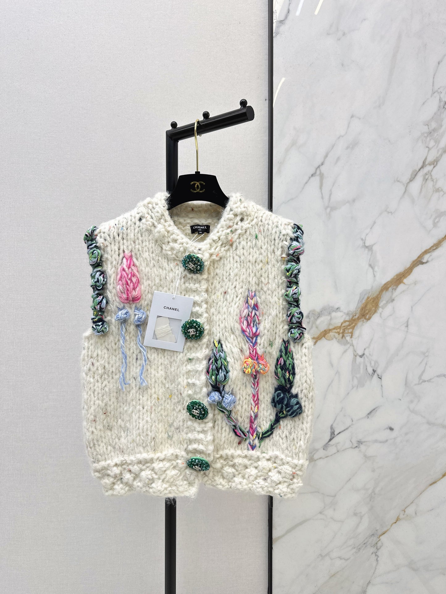 26SS NEW Retro knitted vest cardigan