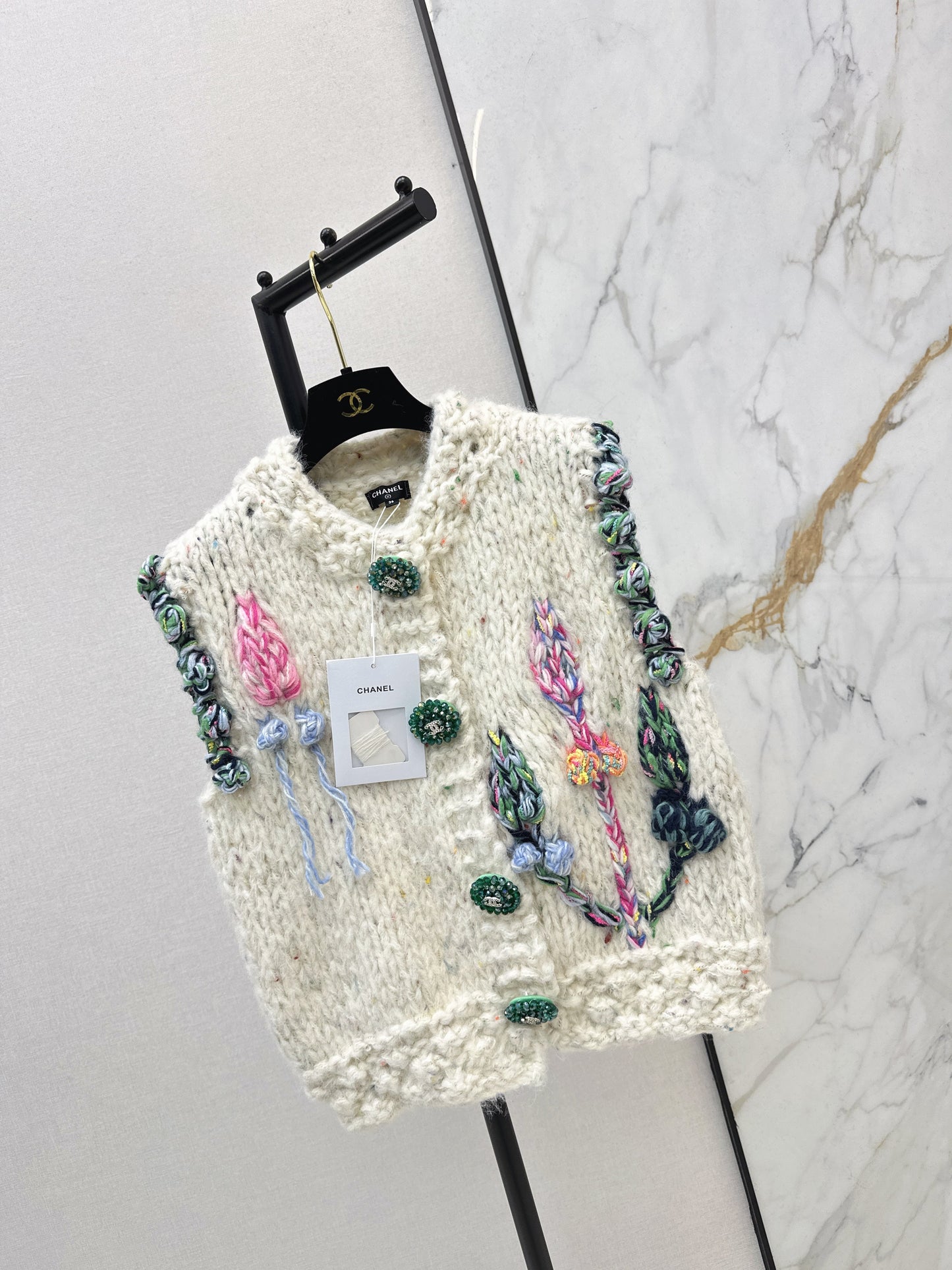 26SS NEW Retro knitted vest cardigan