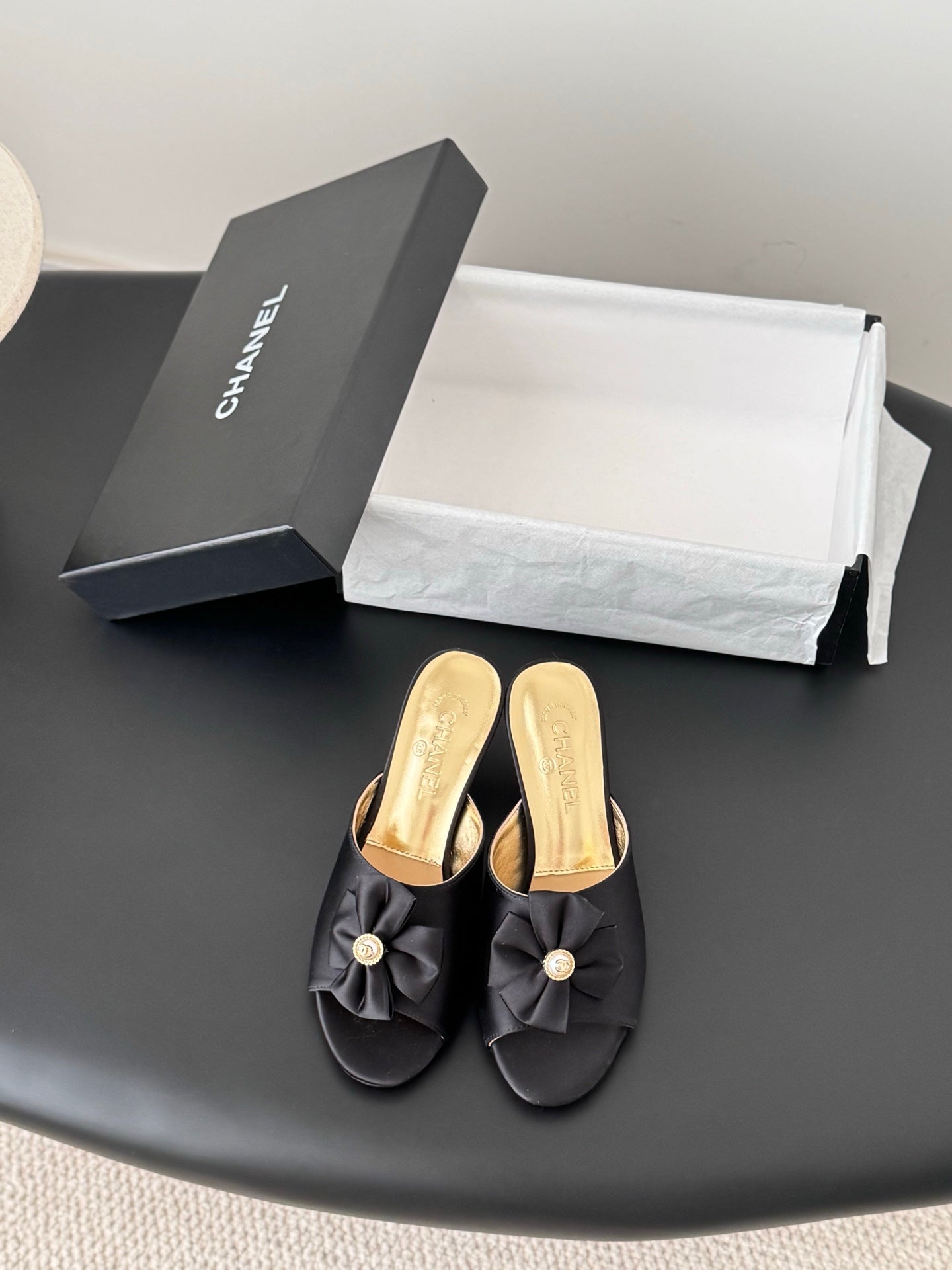 26SS NEW kitten heel slides (height: 4.5cm)