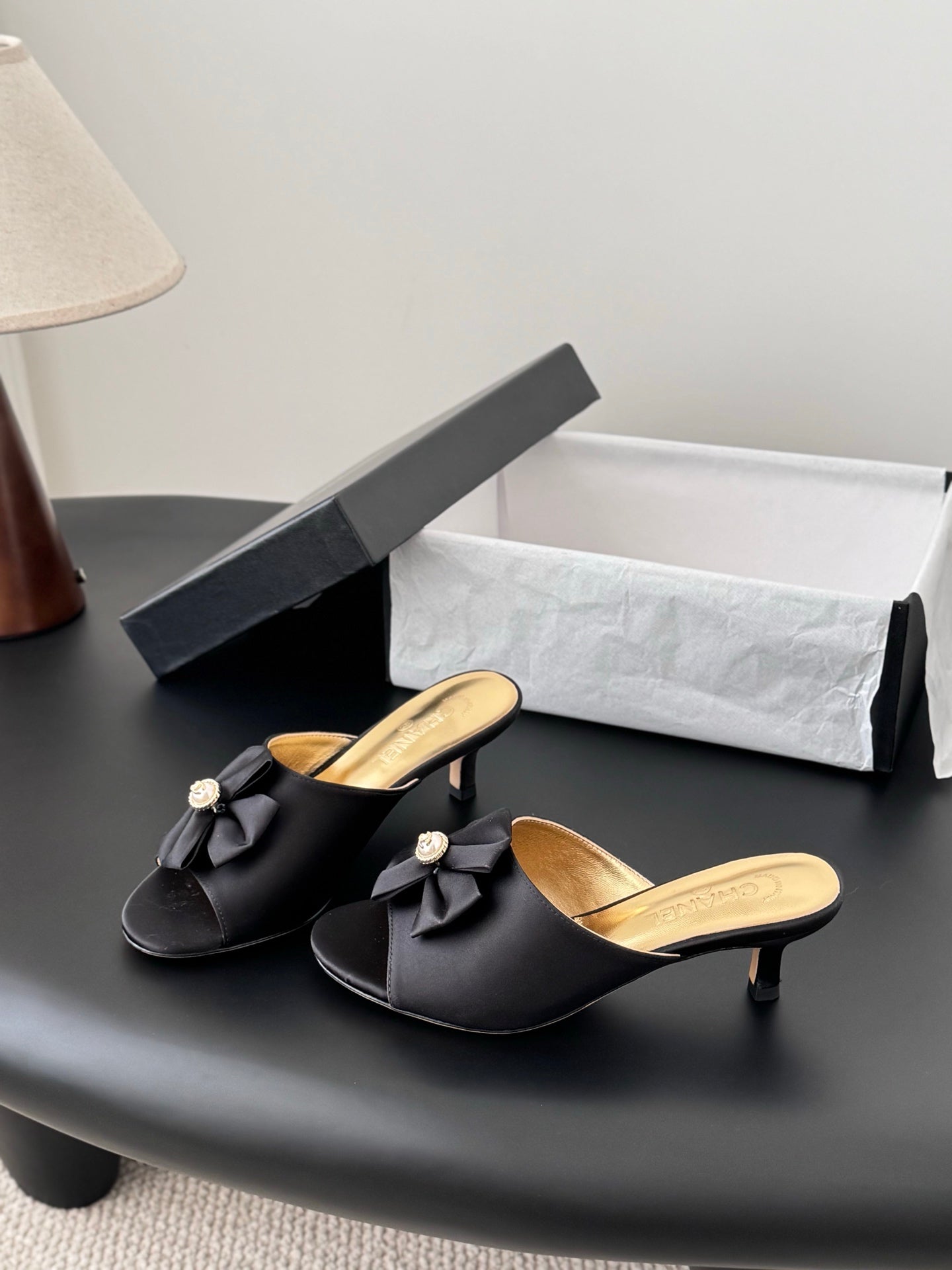 26SS NEW kitten heel slides (height: 4.5cm)