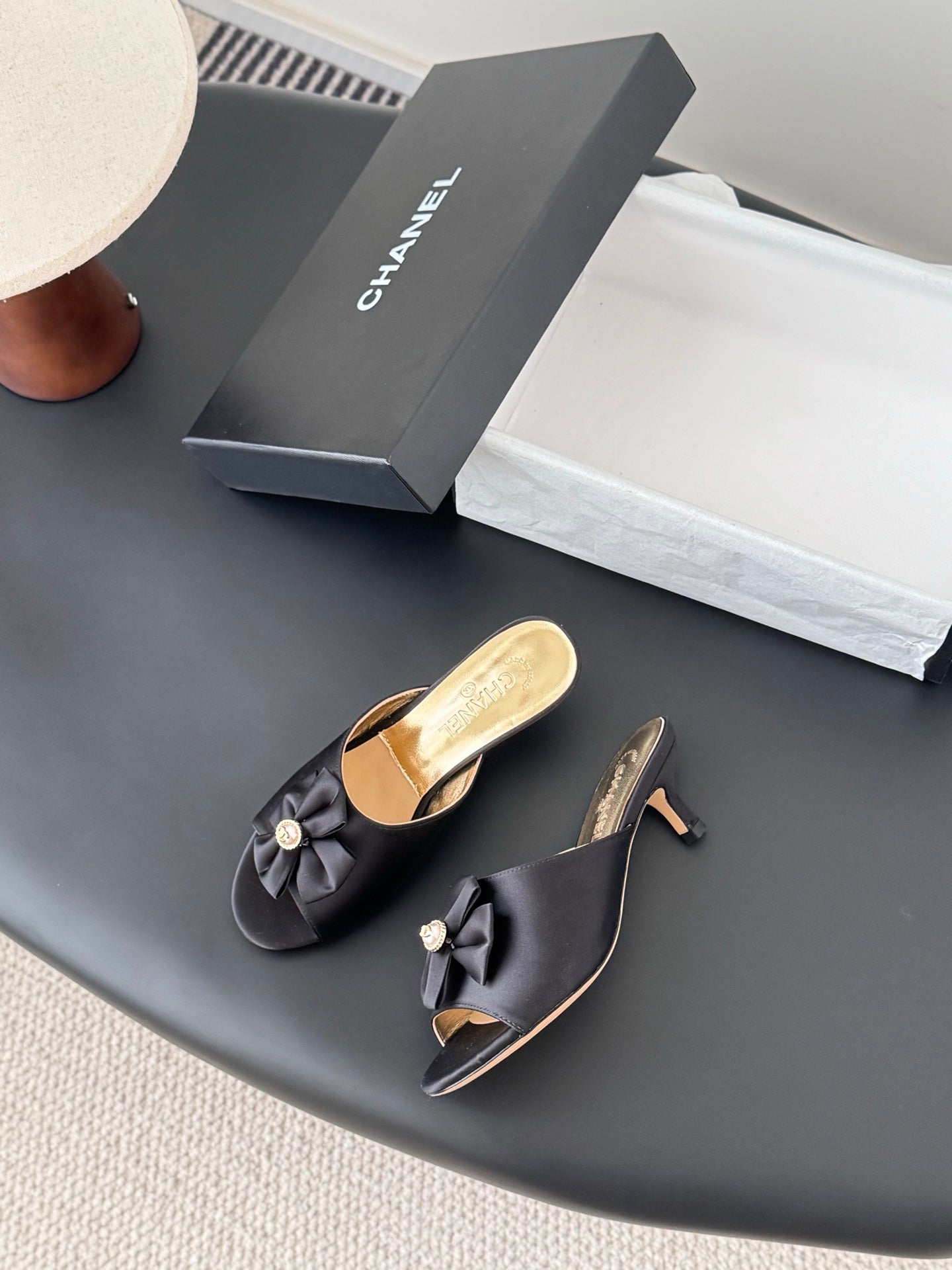 26SS NEW kitten heel slides (height: 4.5cm)