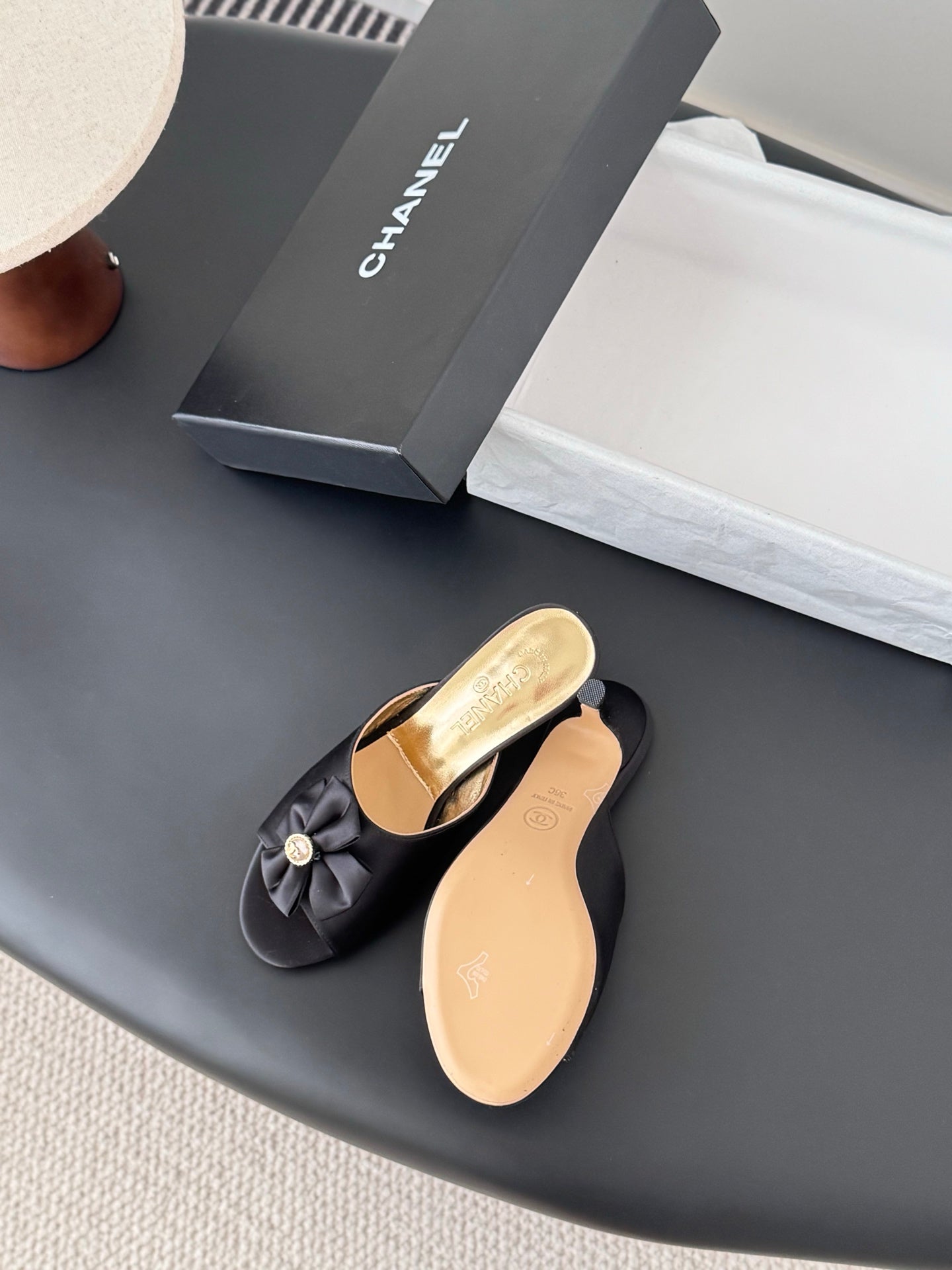 26SS NEW kitten heel slides (height: 4.5cm)