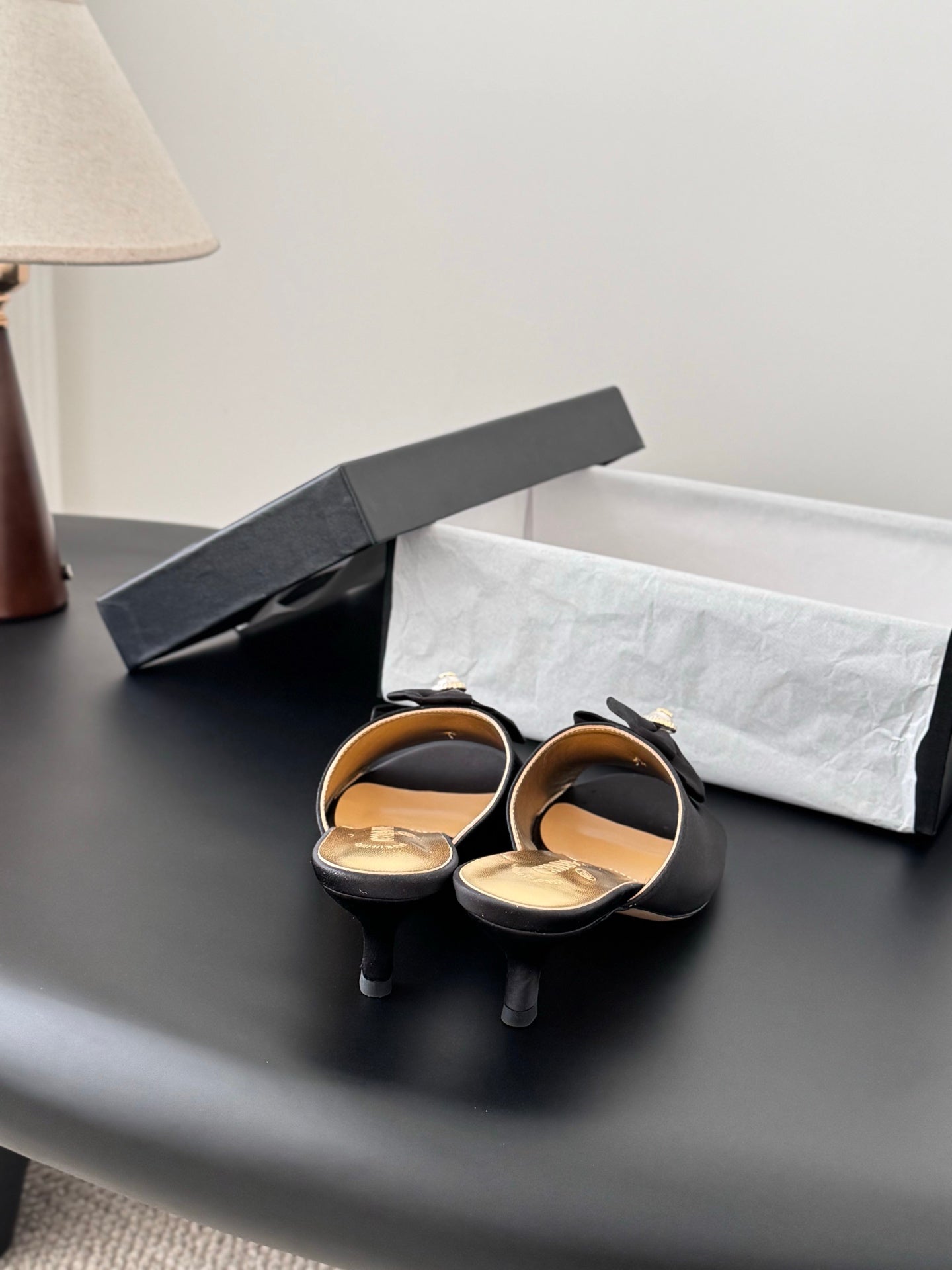 26SS NEW kitten heel slides (height: 4.5cm)