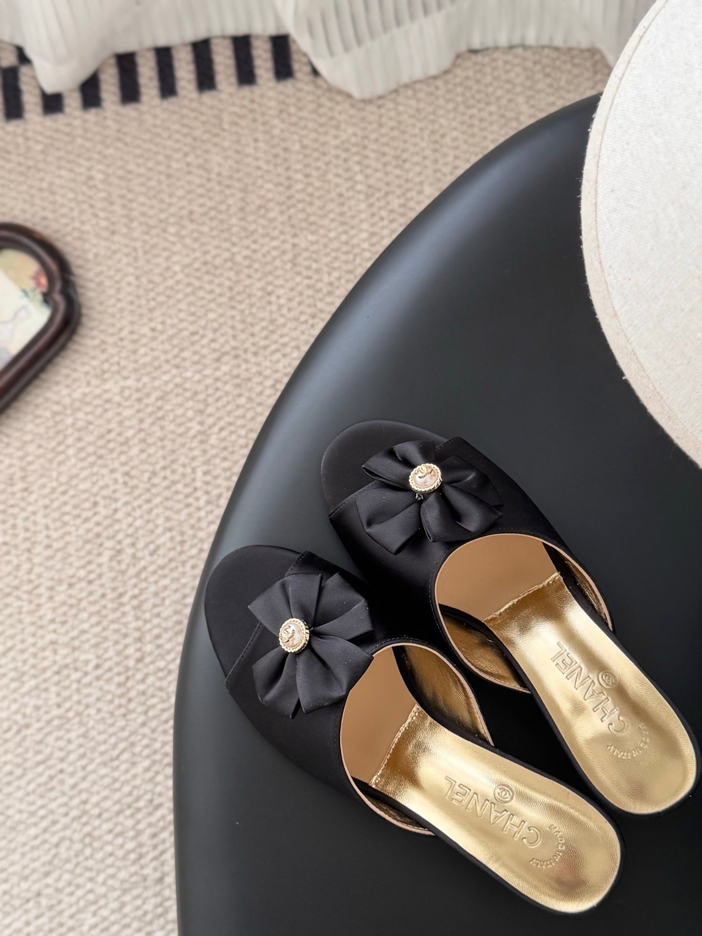 26SS NEW kitten heel slides (height: 4.5cm)