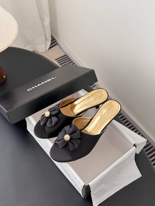 26SS NEW kitten heel slides (height: 4.5cm)