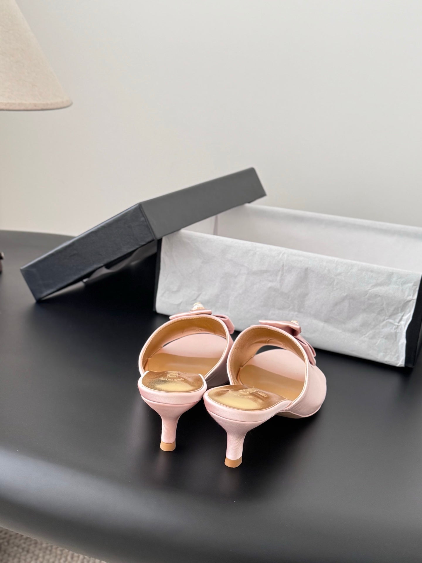 26SS NEW kitten heel slides (height: 4.5cm)