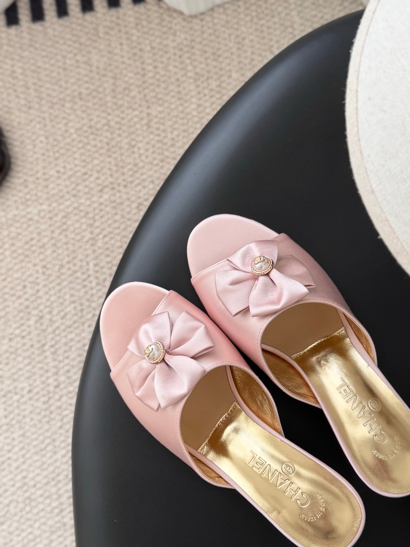 26SS NEW kitten heel slides (height: 4.5cm)