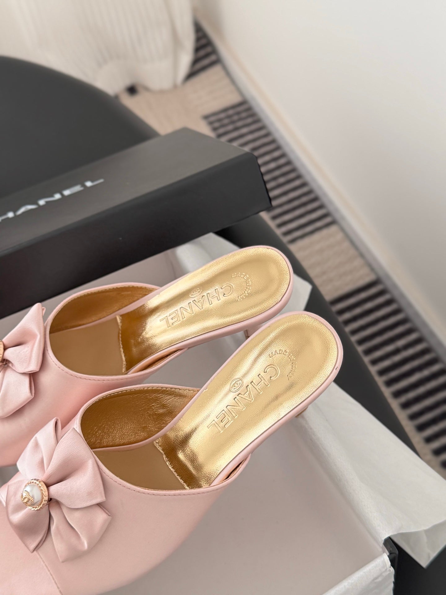 26SS NEW kitten heel slides (height: 4.5cm)
