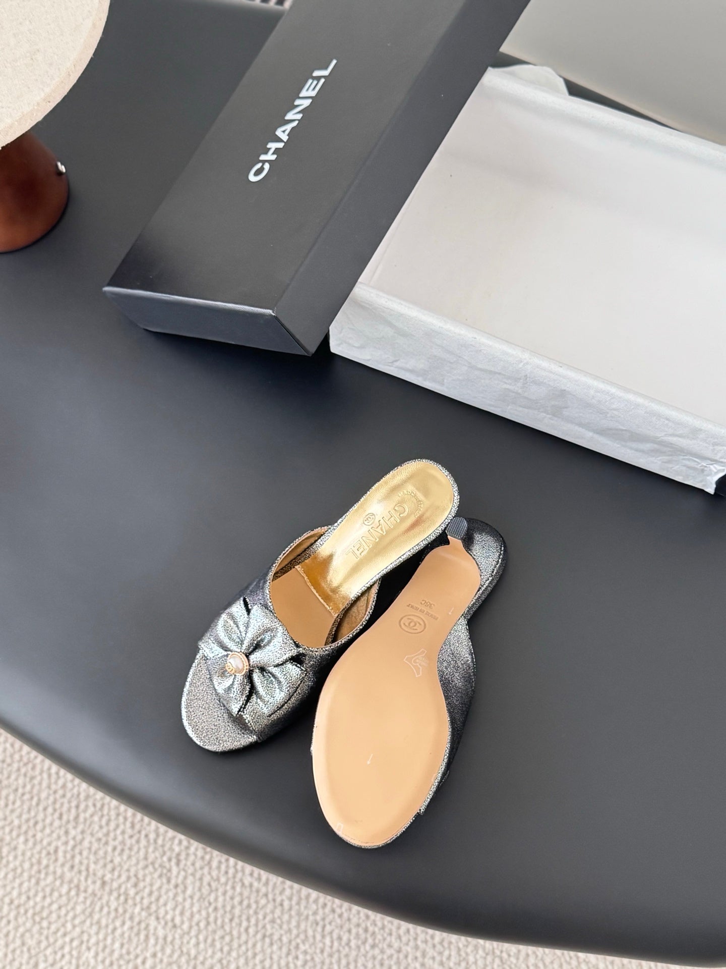 26SS NEW kitten heel slides (height: 4.5cm)