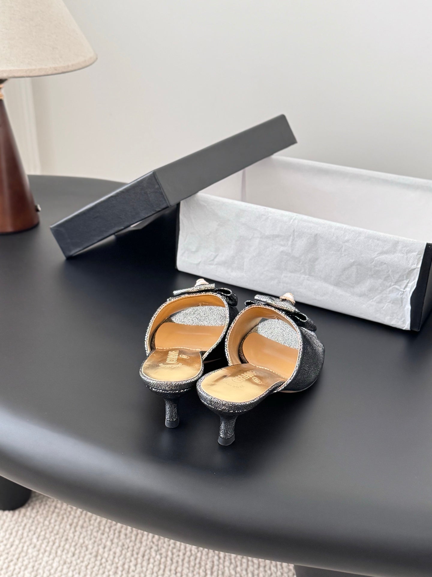 26SS NEW kitten heel slides (height: 4.5cm)