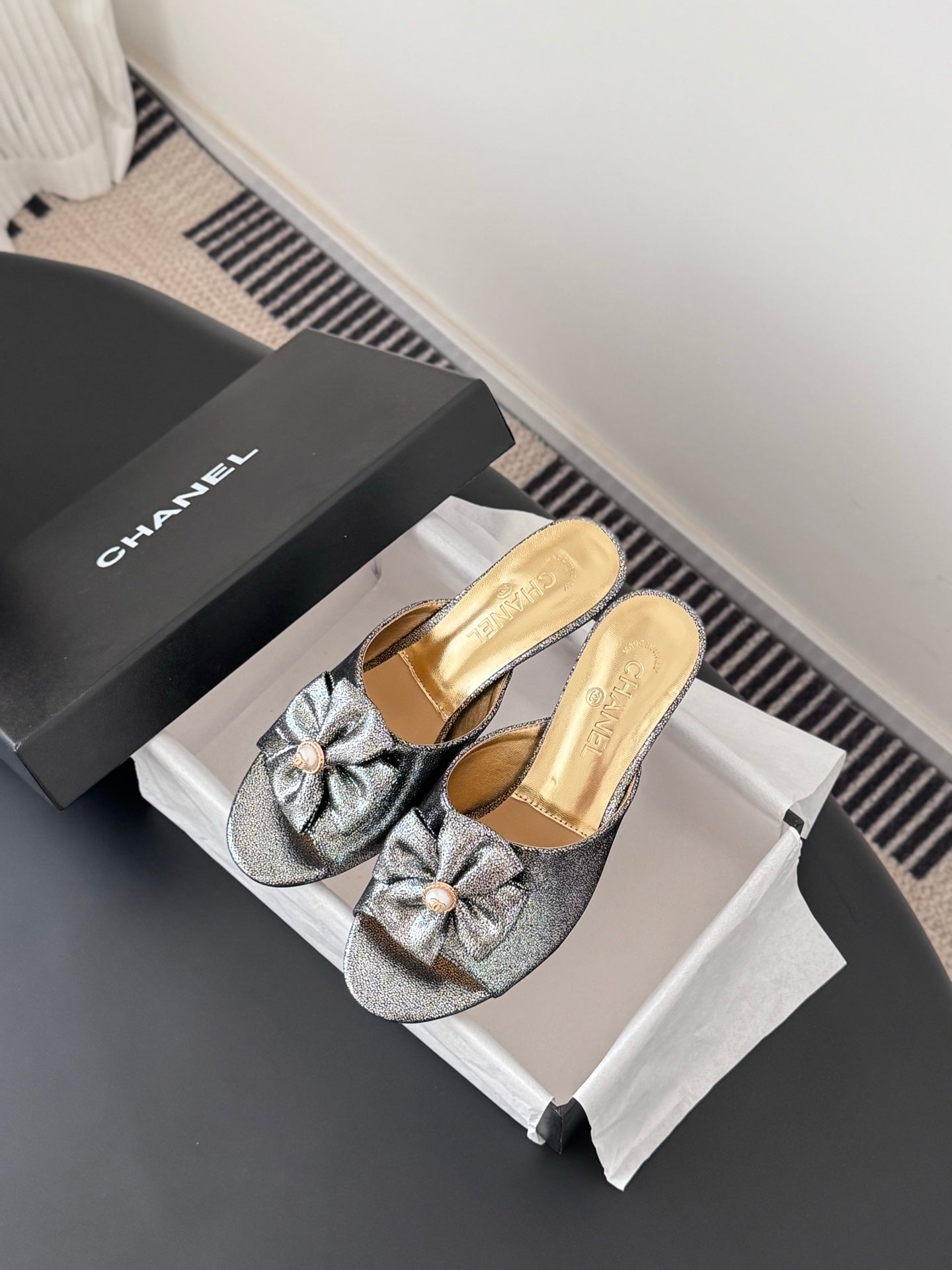 26SS NEW kitten heel slides (height: 4.5cm)