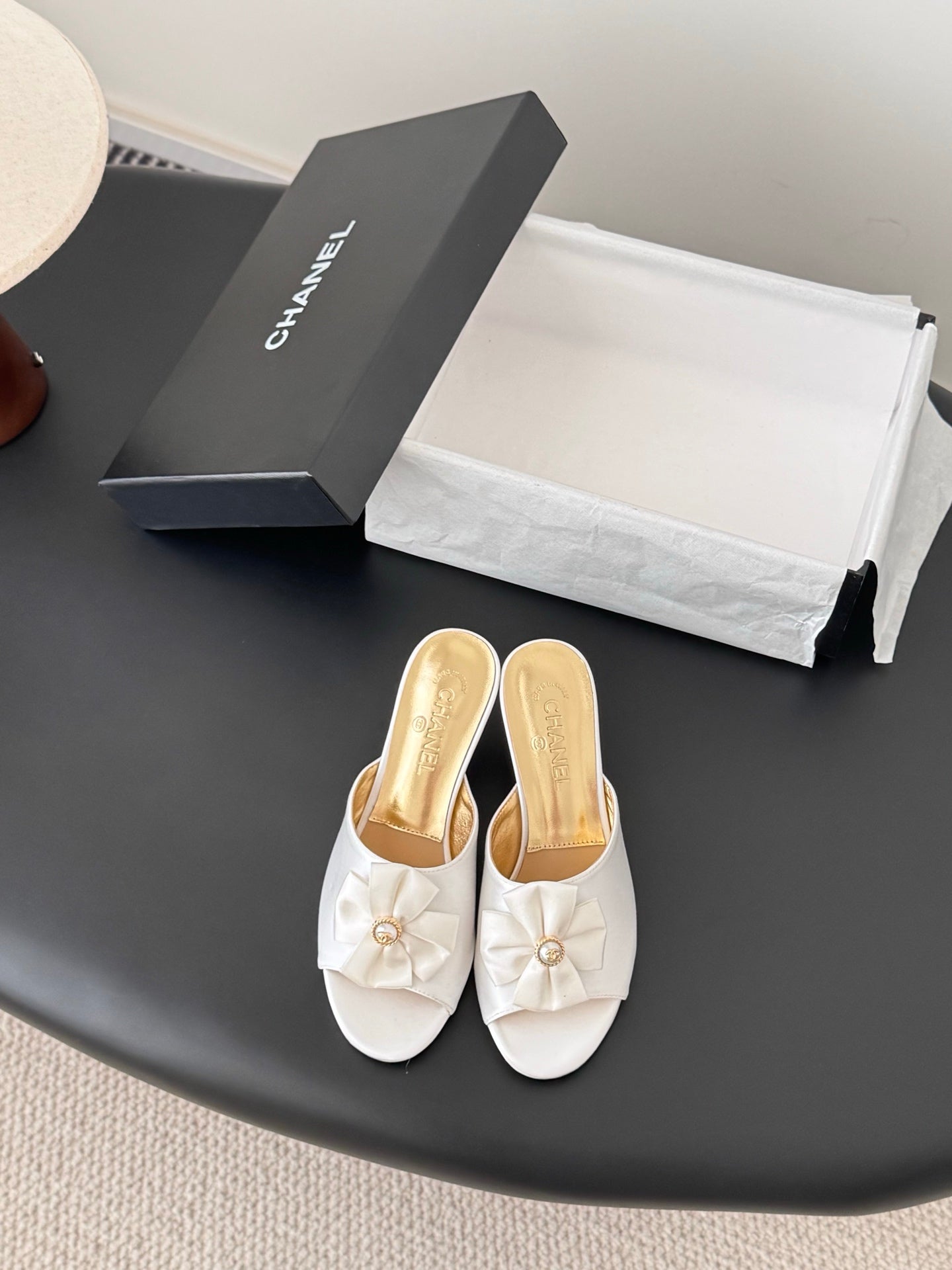 26SS NEW kitten heel slides (height: 4.5cm)