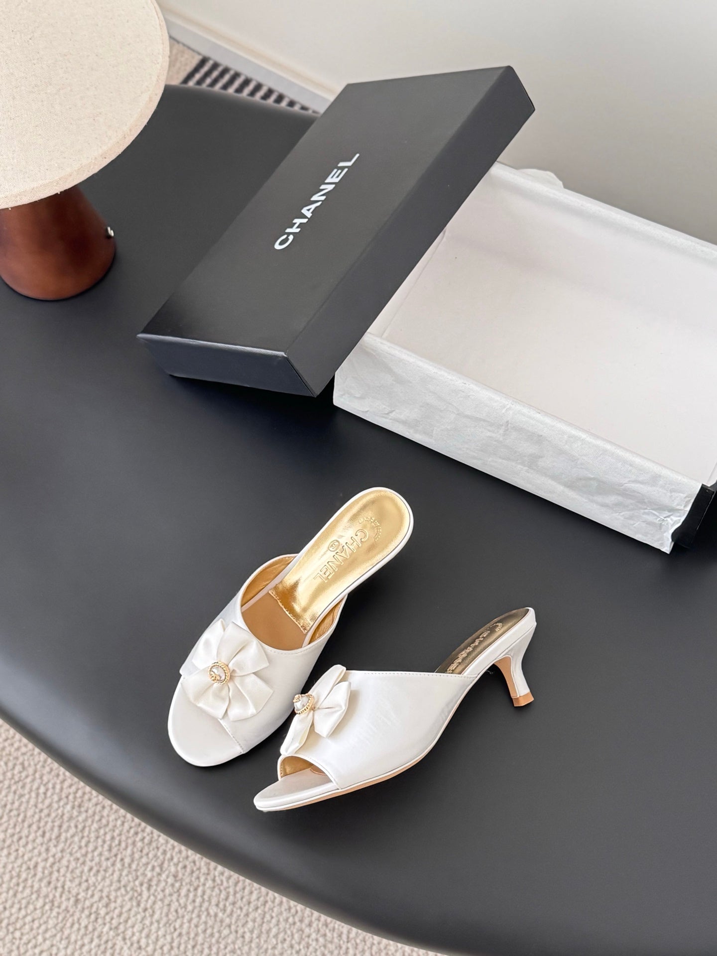 26SS NEW kitten heel slides (height: 4.5cm)