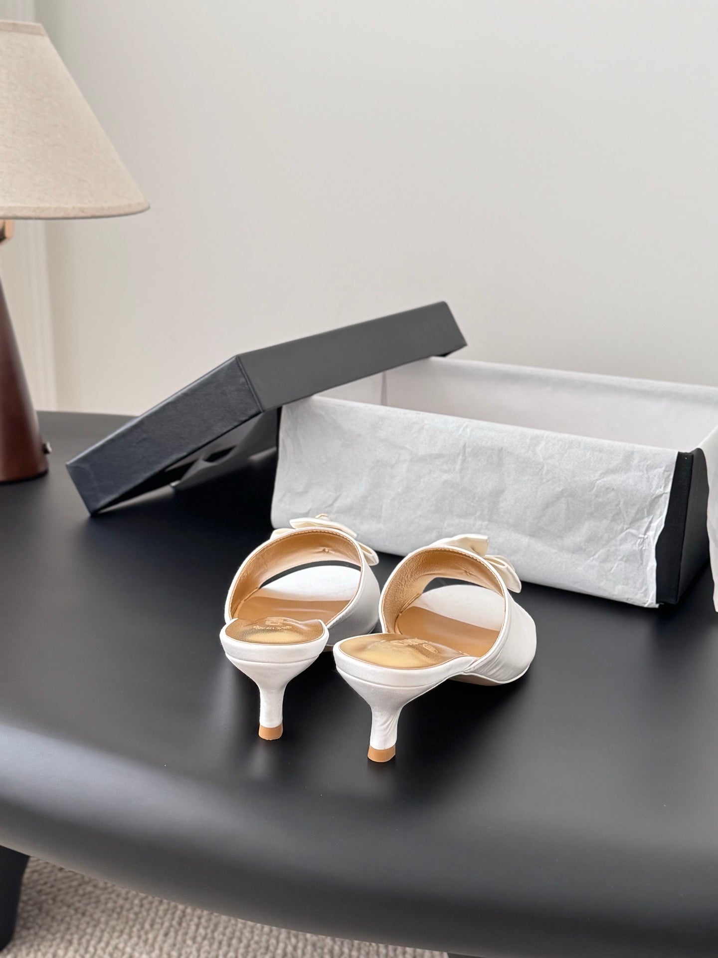 26SS NEW kitten heel slides (height: 4.5cm)