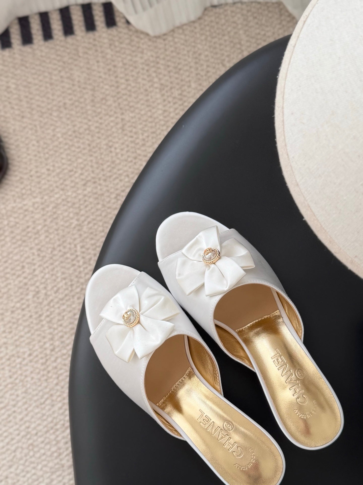 26SS NEW kitten heel slides (height: 4.5cm)
