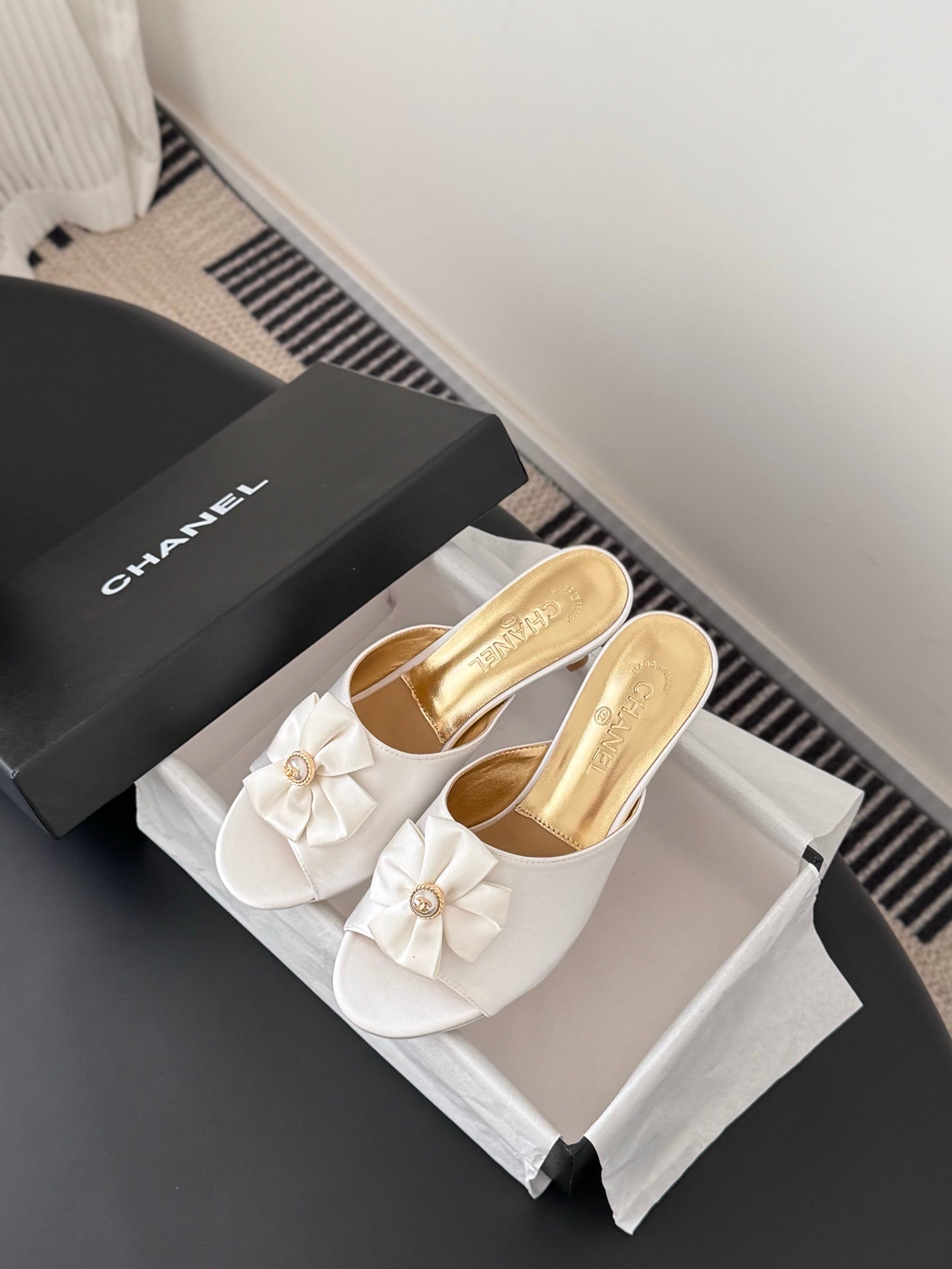 26SS NEW kitten heel slides (height: 4.5cm)