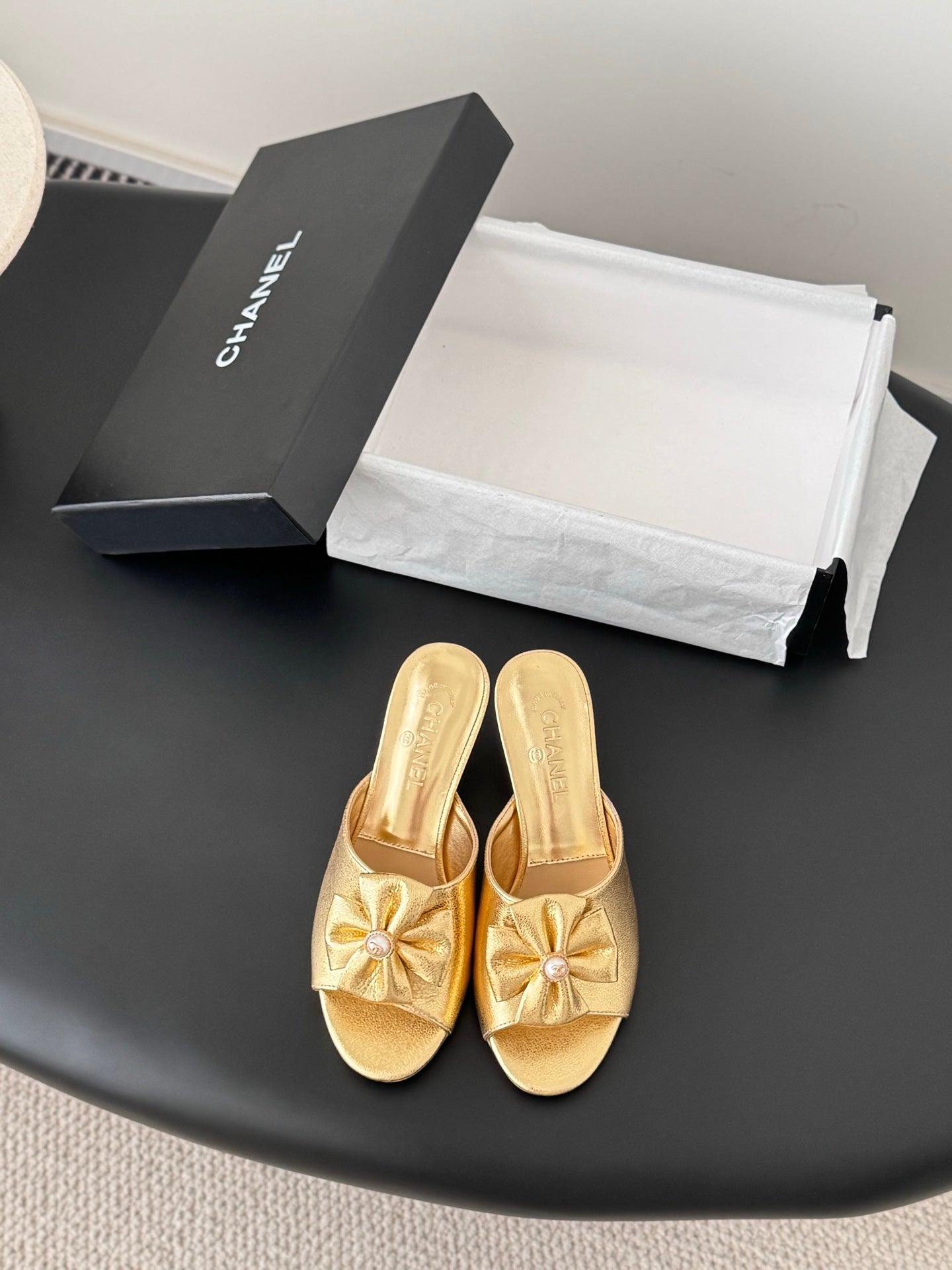 26SS NEW kitten heel slides (height: 4.5cm)