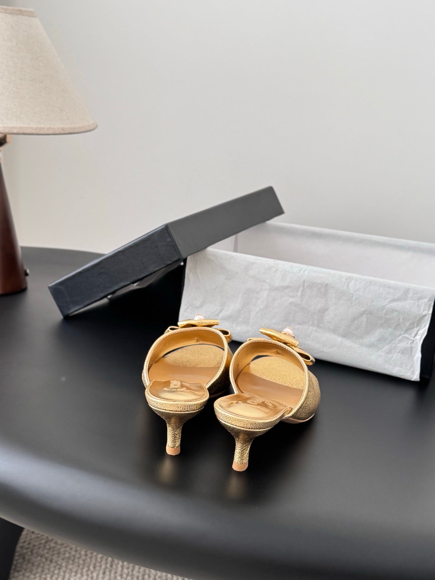 26SS NEW kitten heel slides (height: 4.5cm)