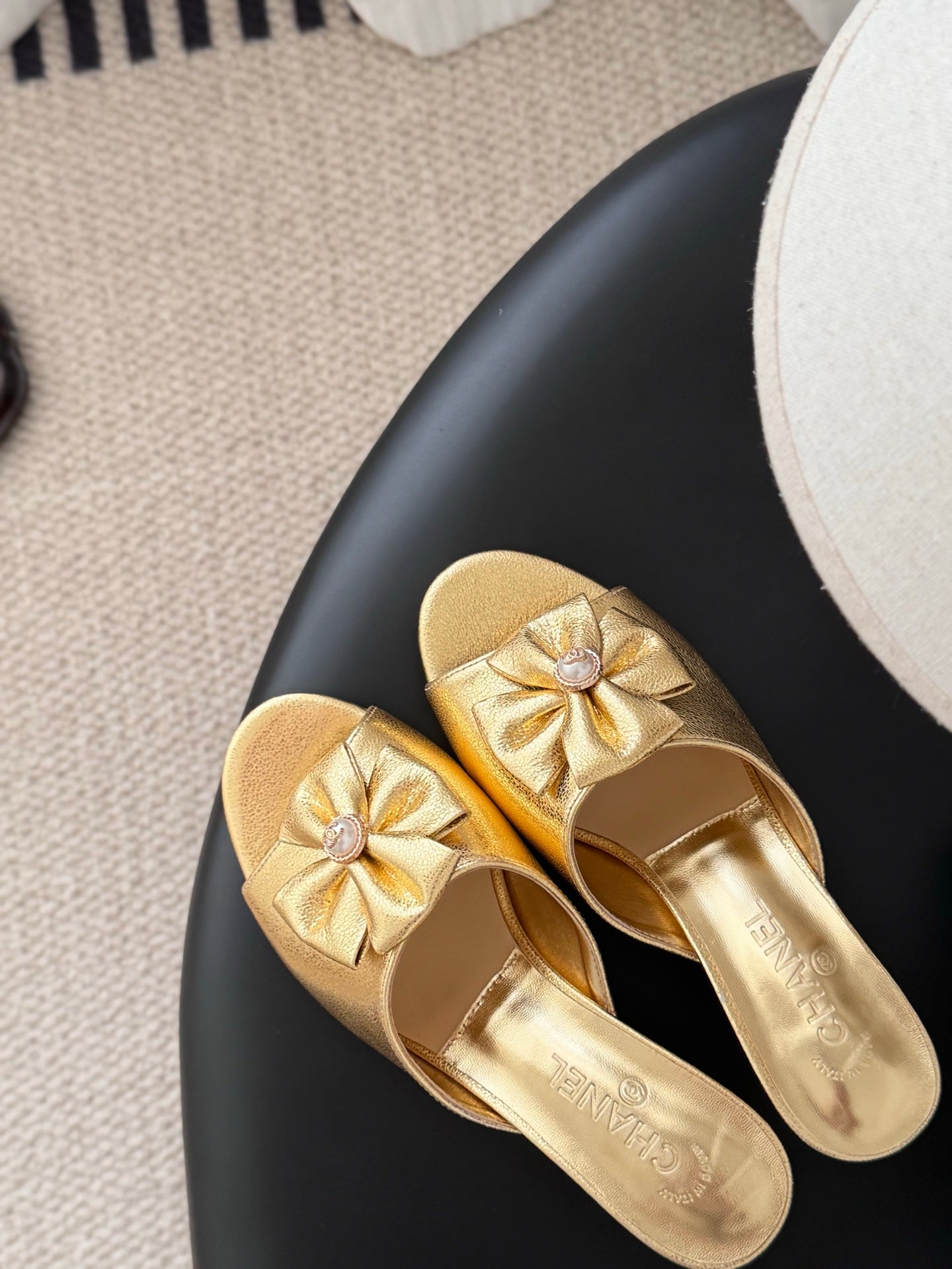 26SS NEW kitten heel slides (height: 4.5cm)