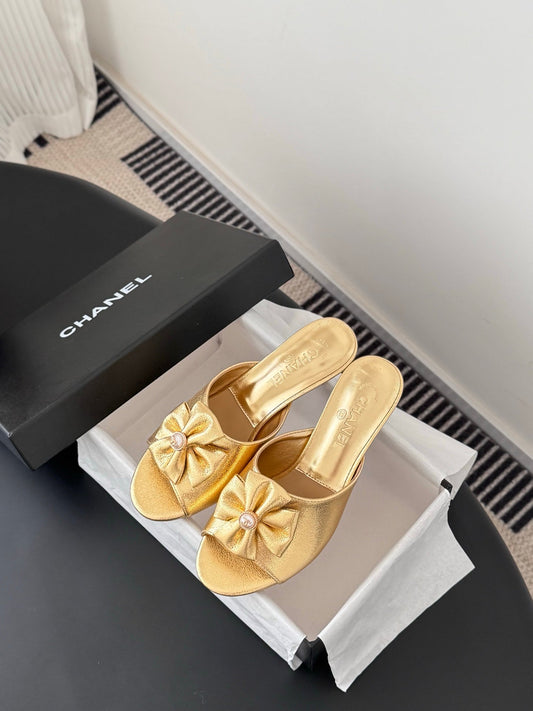 26SS NEW kitten heel slides (height: 4.5cm)