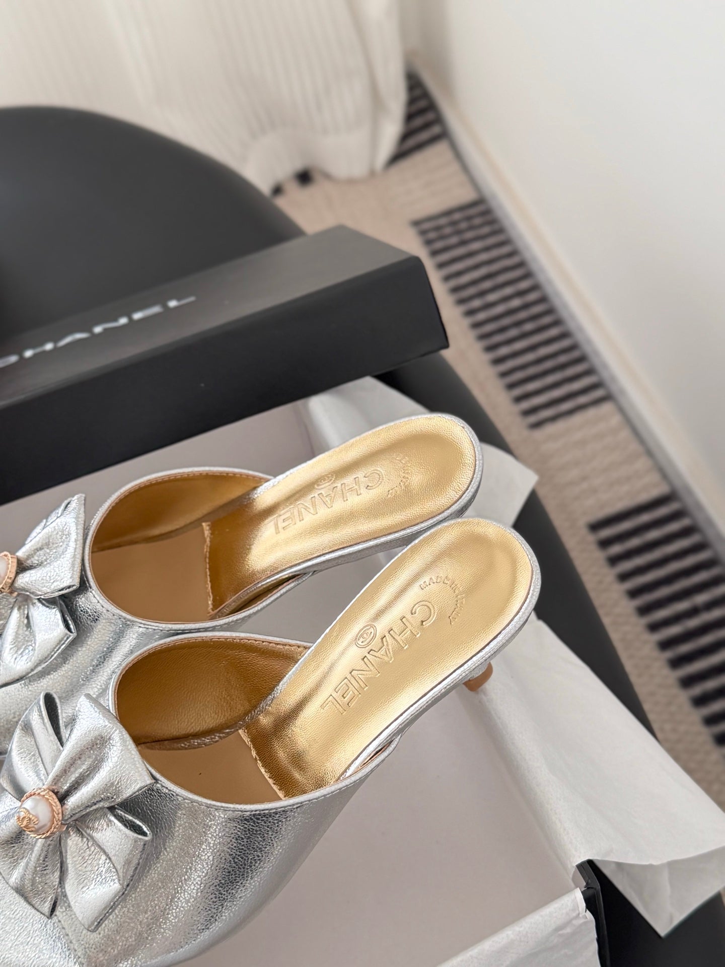 26SS NEW kitten heel slides (height: 4.5cm)