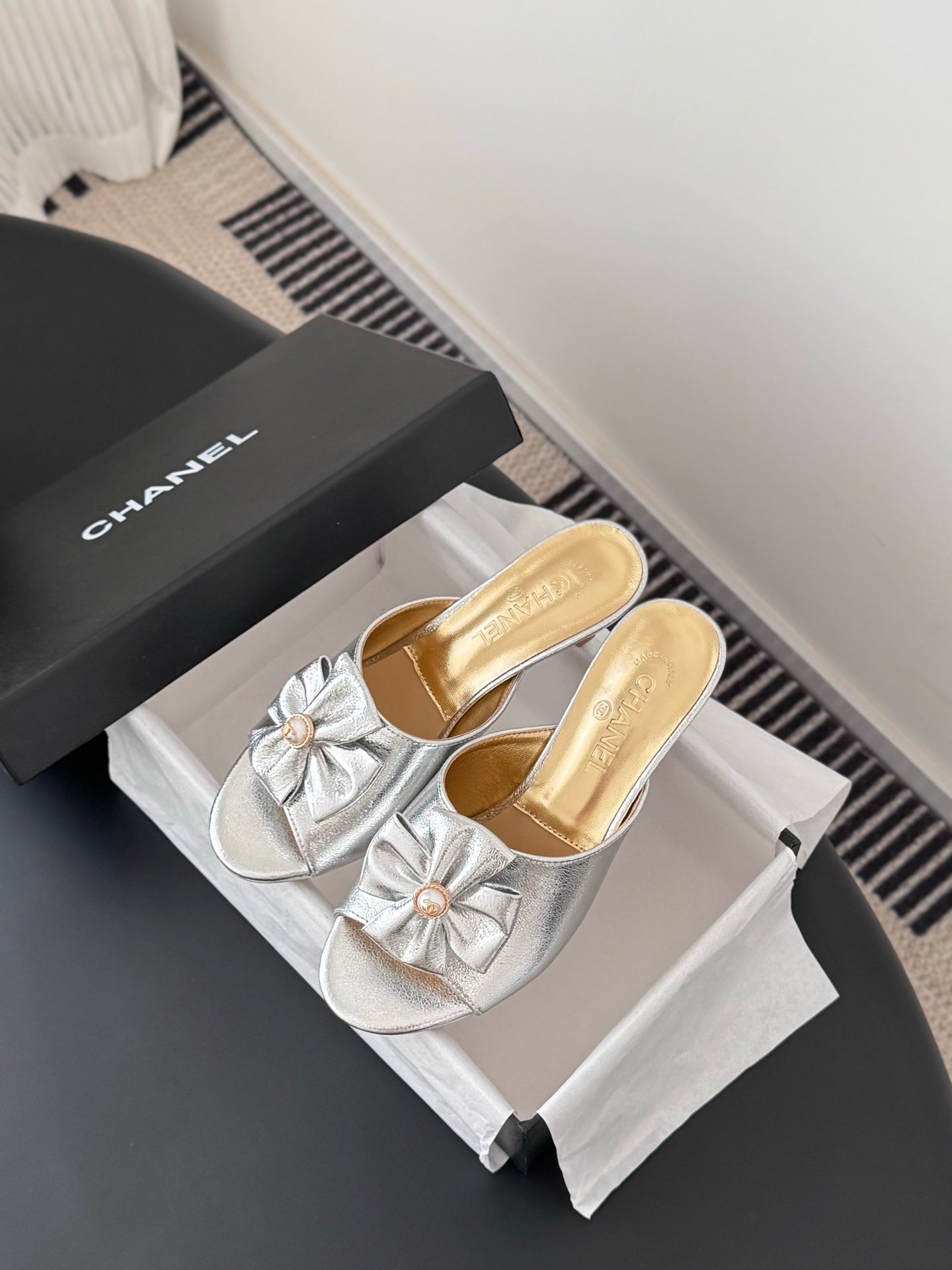 26SS NEW kitten heel slides (height: 4.5cm)