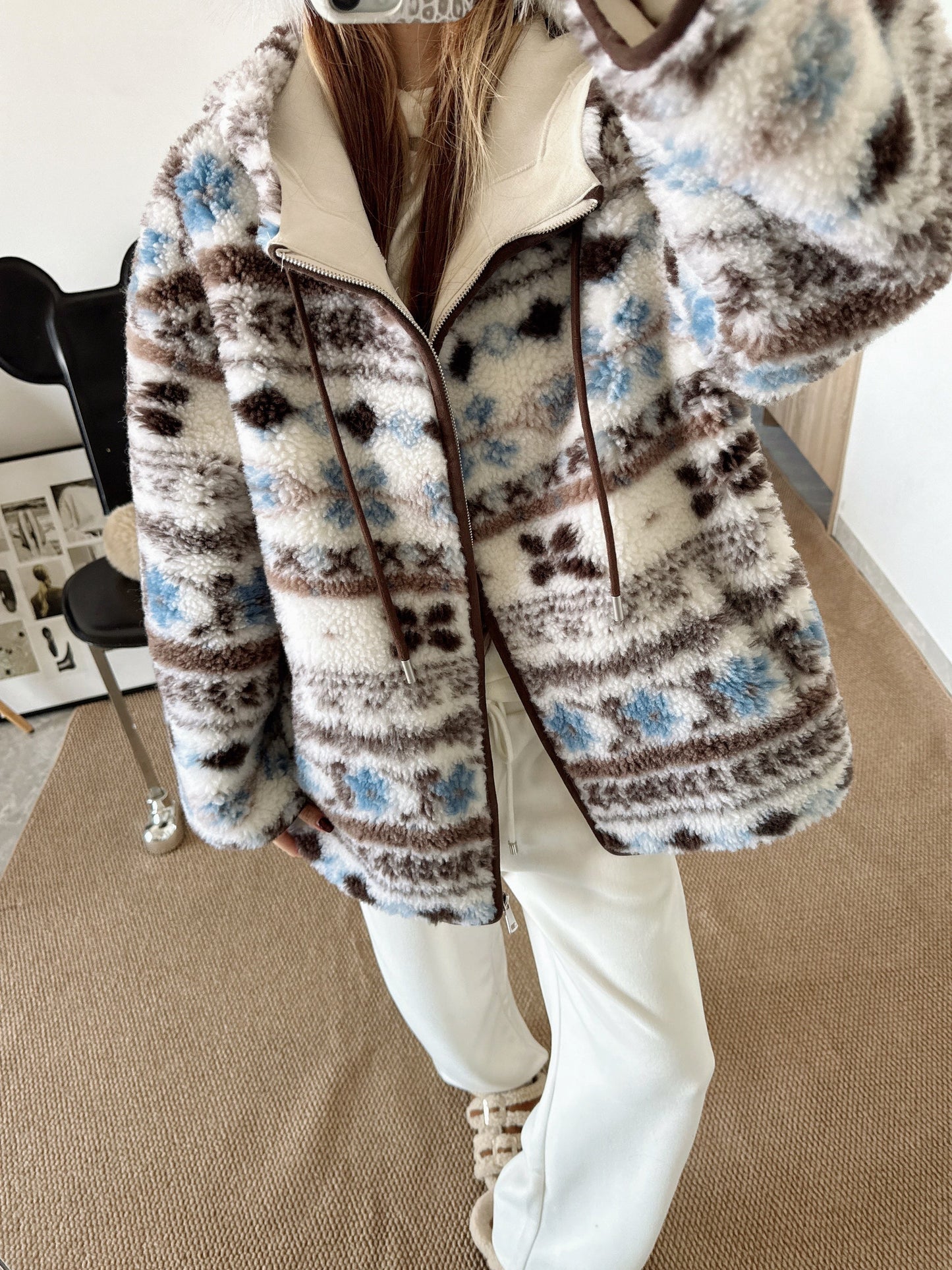 26SS NEUE Fair-Isle-Fleecejacke