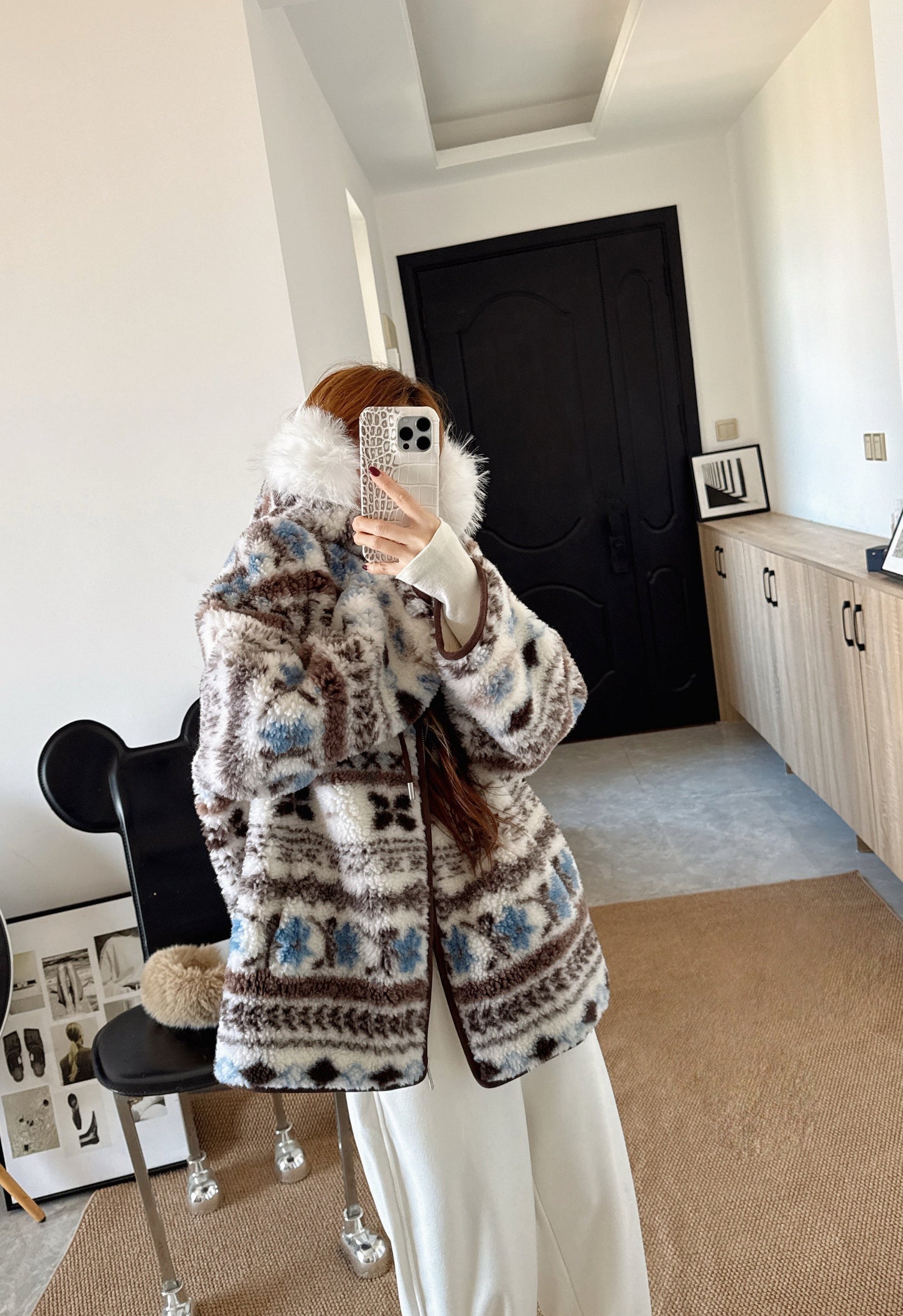 26SS NEUE Fair-Isle-Fleecejacke