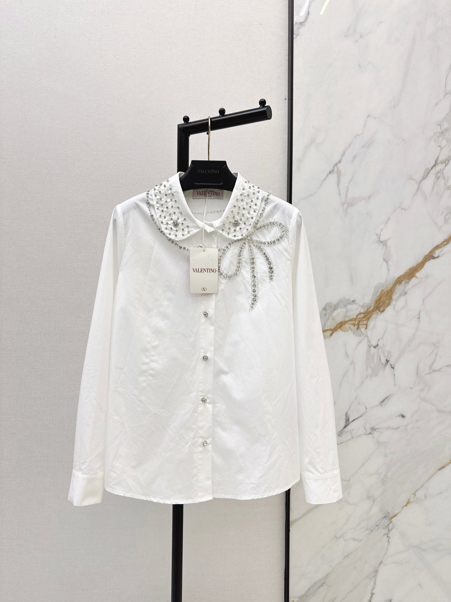 26SS NEW rhinestones blouse