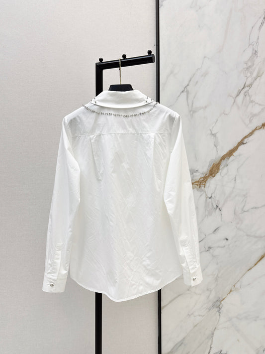 26SS NEUE Strass-Bluse