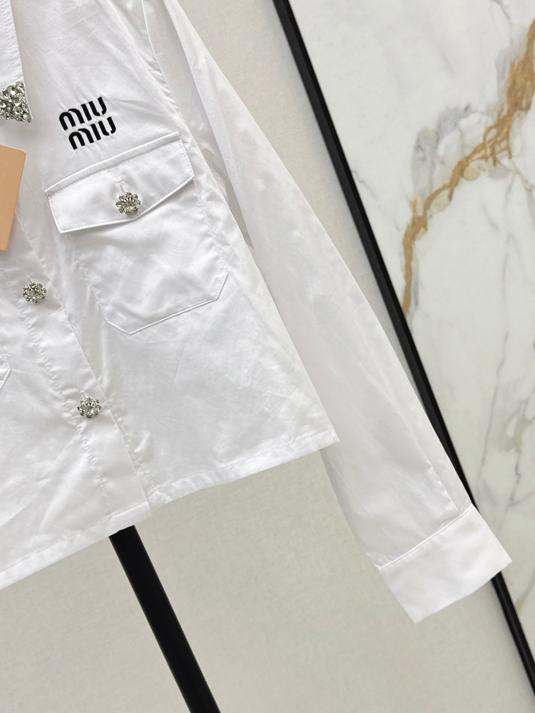26SS NEUE Strass-Bluse