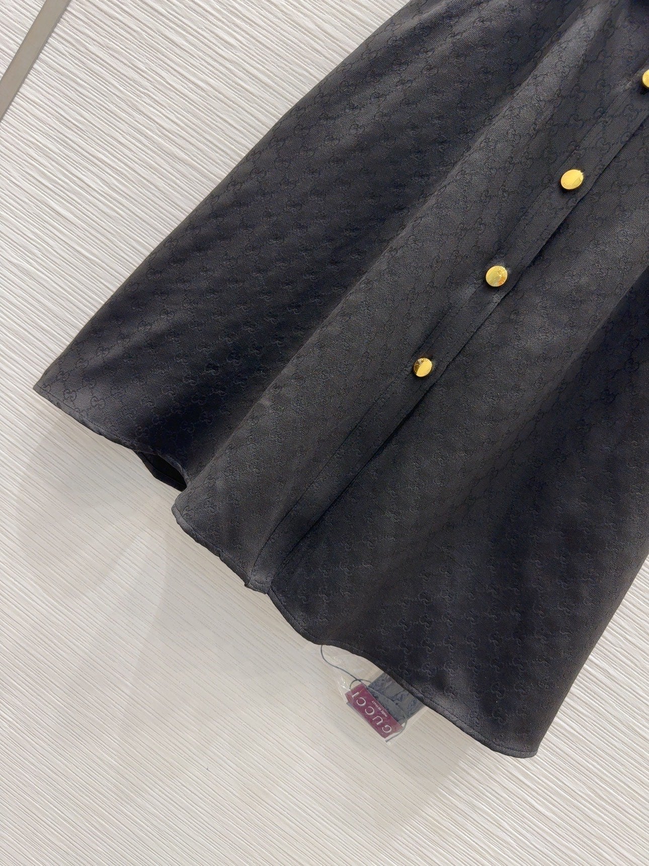 26SS NEW Letter jacquard pattern lapel short-sleeved dress