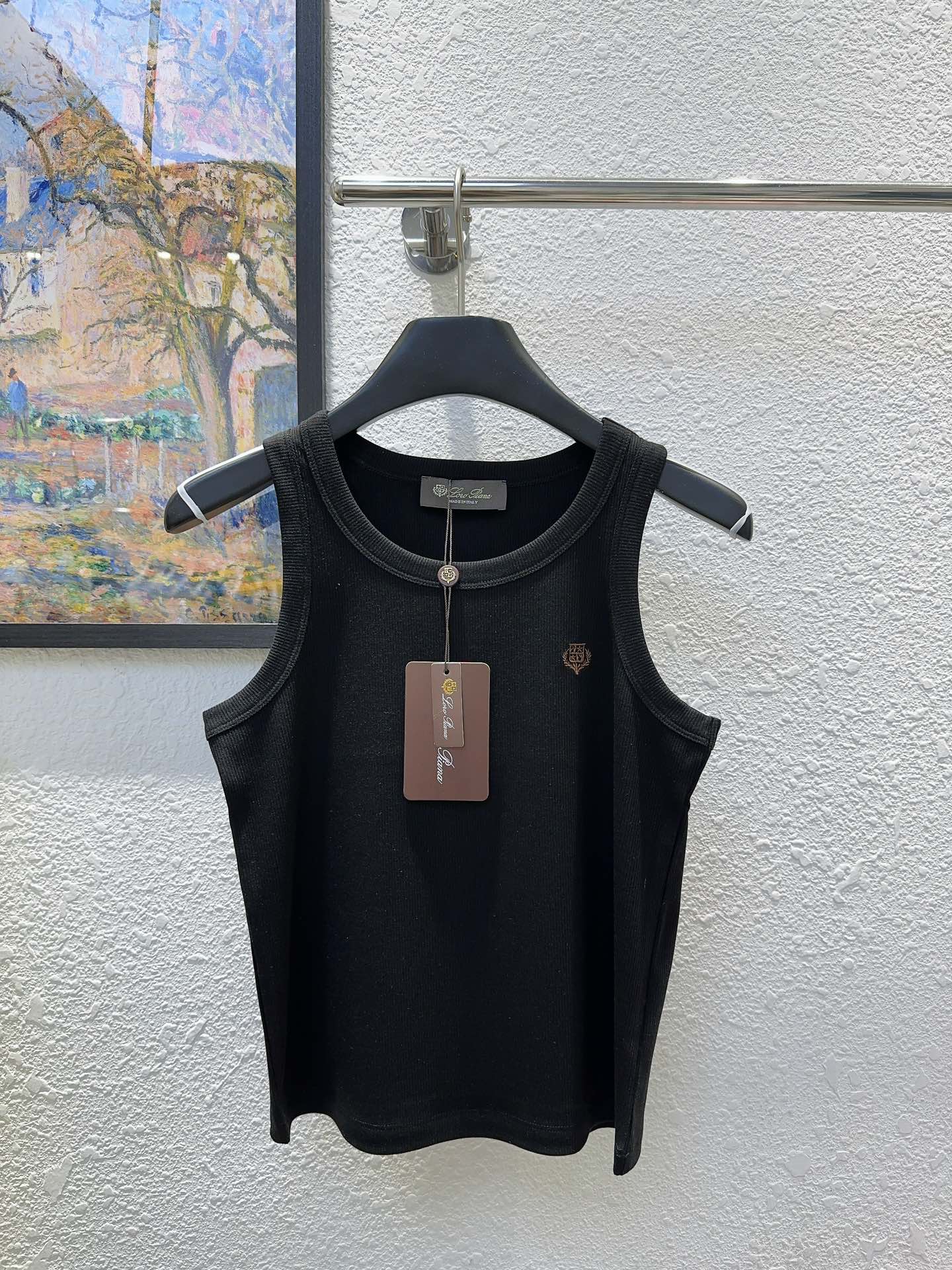 26SS NEW Sleeveless vest with embroidered badge pattern on chest