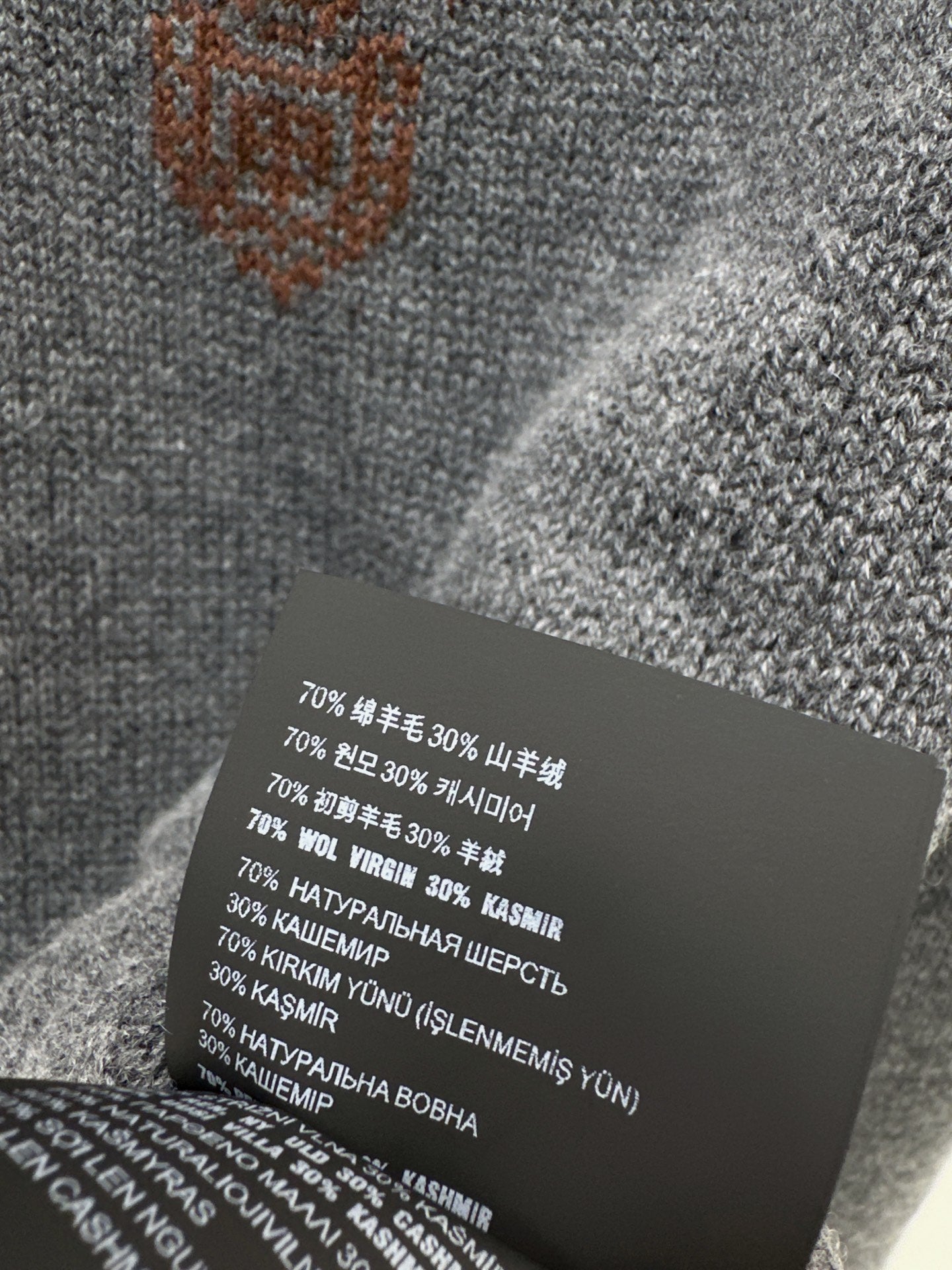 26SS NEW Logo Lettering Pullover 100% Wool Crew Neck Long-Sleeve Sweater