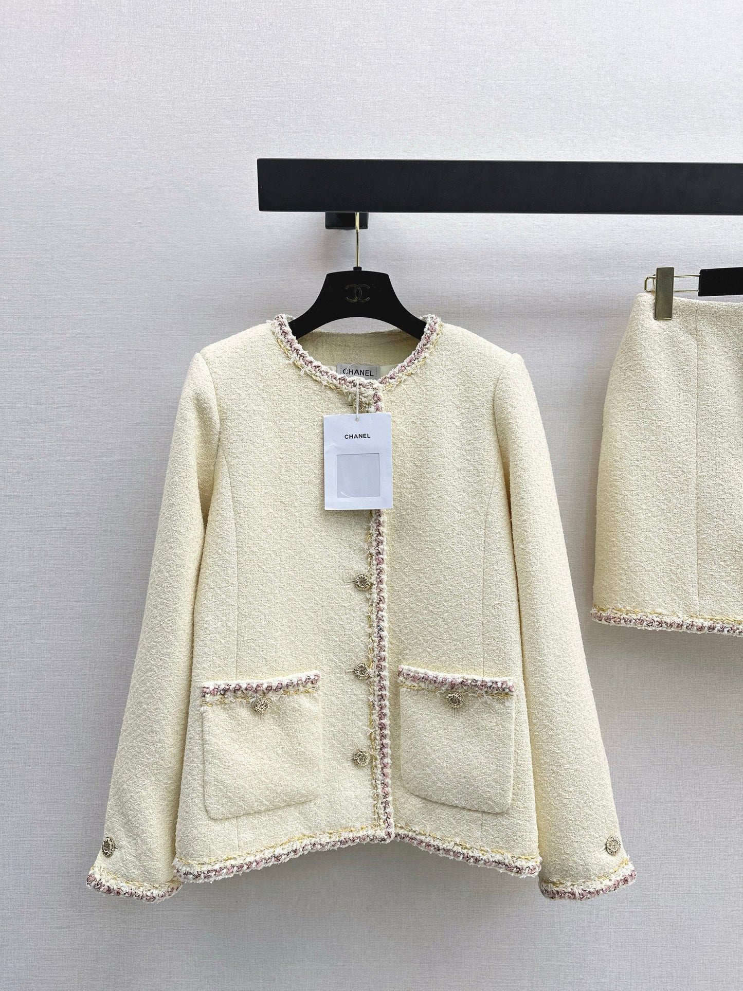 26SS NEW Round neck contrast-edged braided jacket