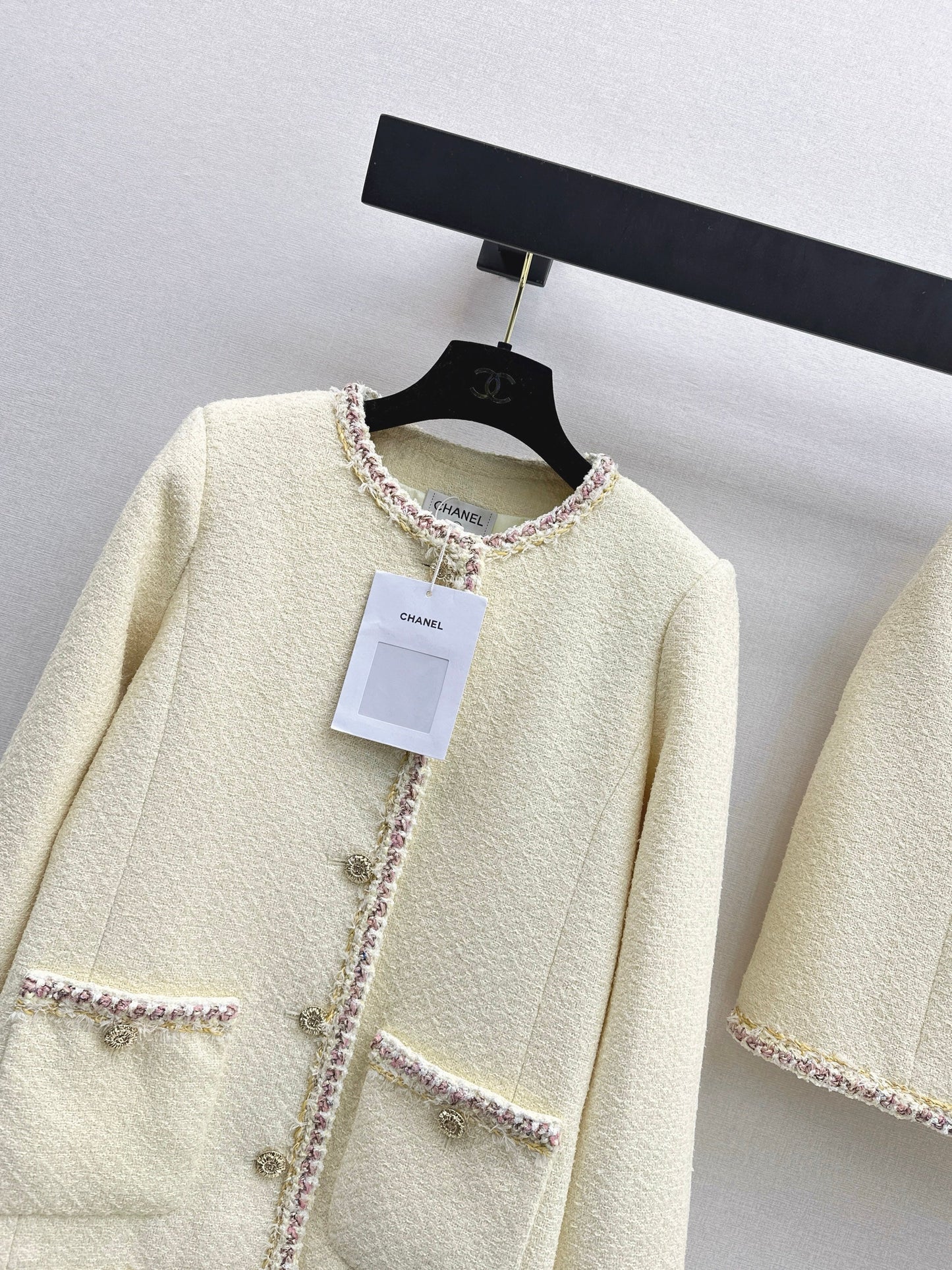 26SS NEW Round neck contrast-edged braided jacket