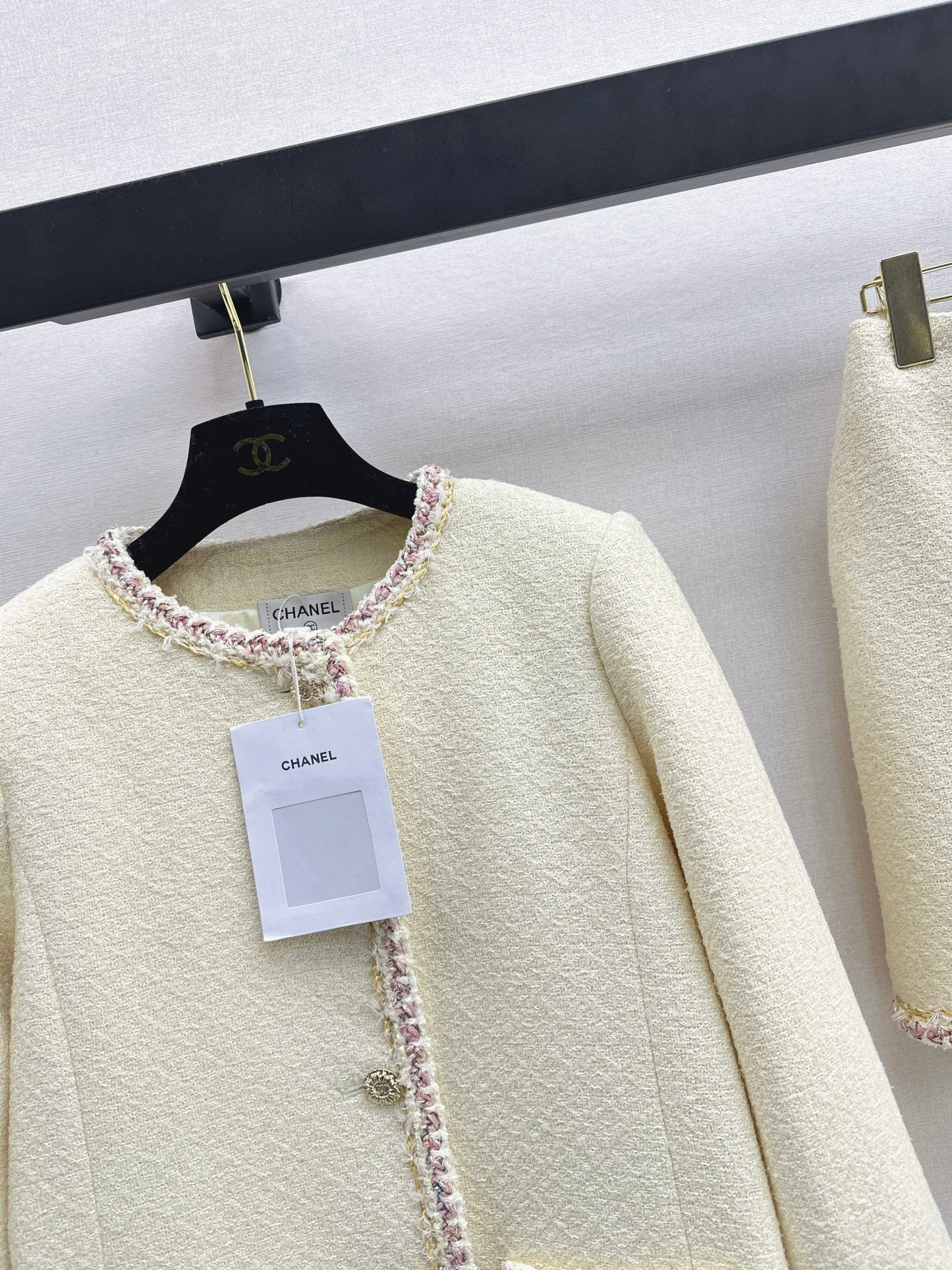 26SS NEW Round neck contrast-edged braided jacket