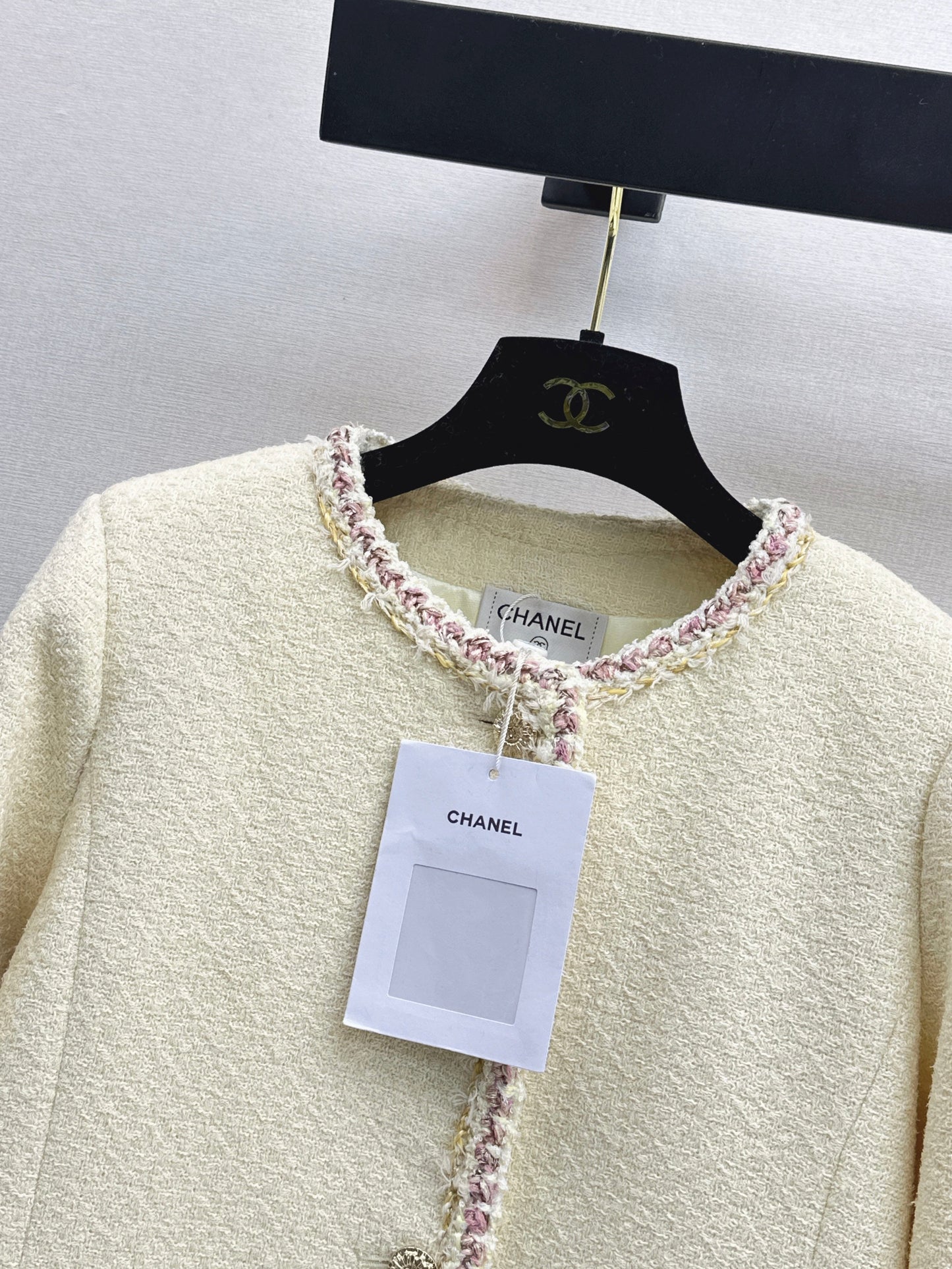 26SS NEW Round neck contrast-edged braided jacket