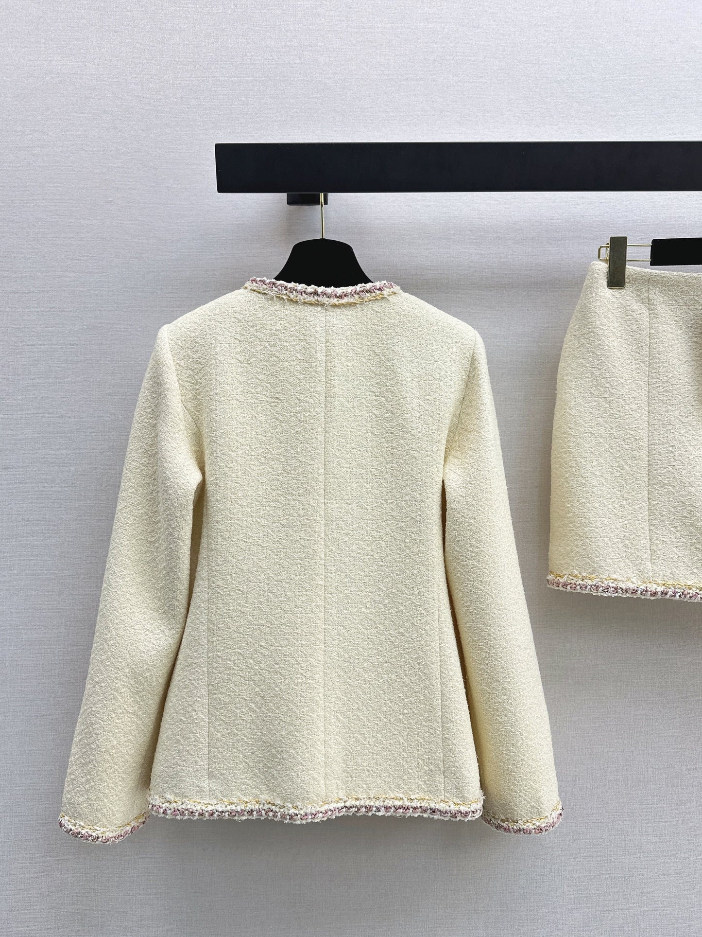 26SS NEW Round neck contrast-edged braided jacket