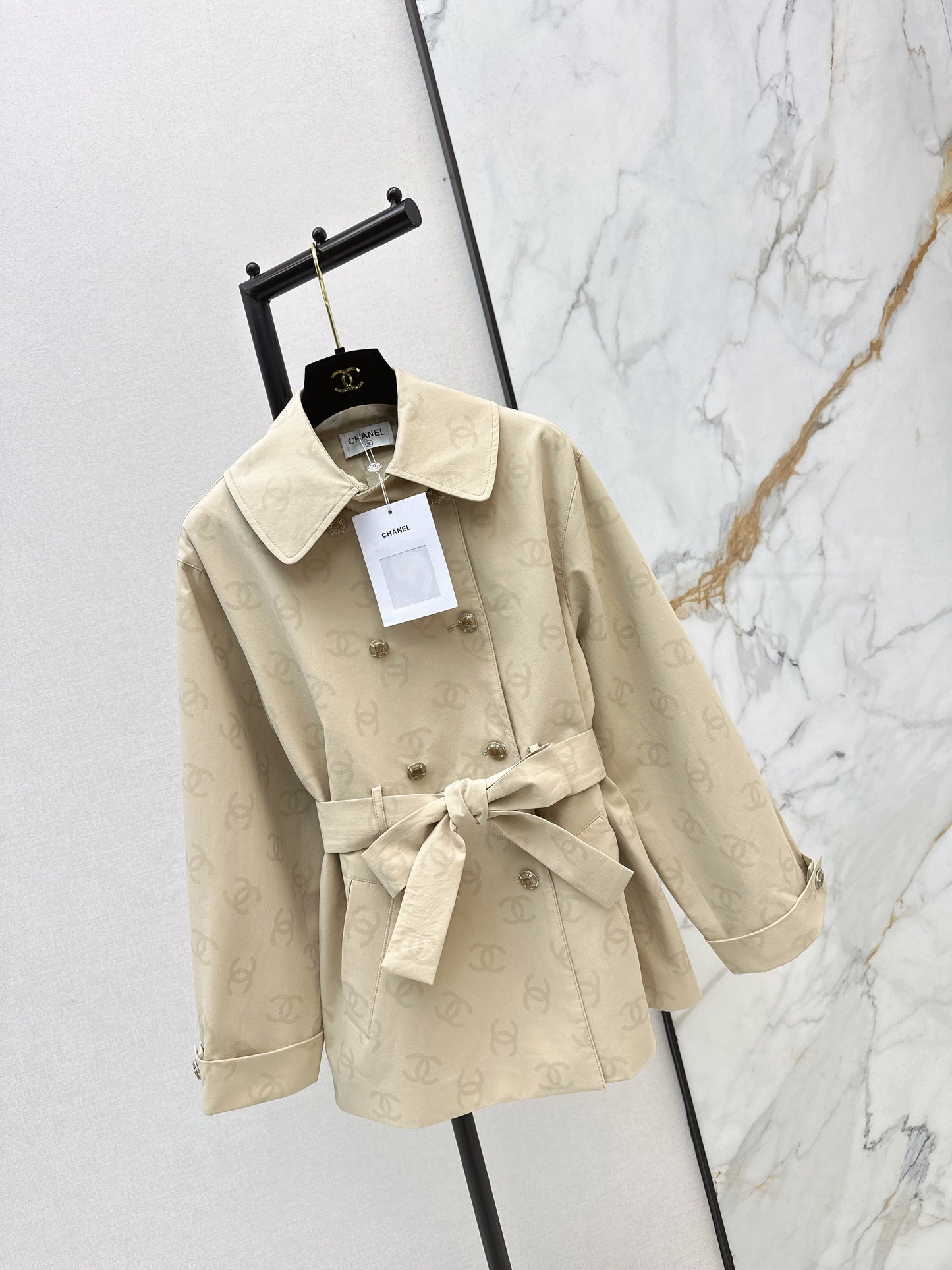 26SS Neuer Jacquard-Trenchcoat