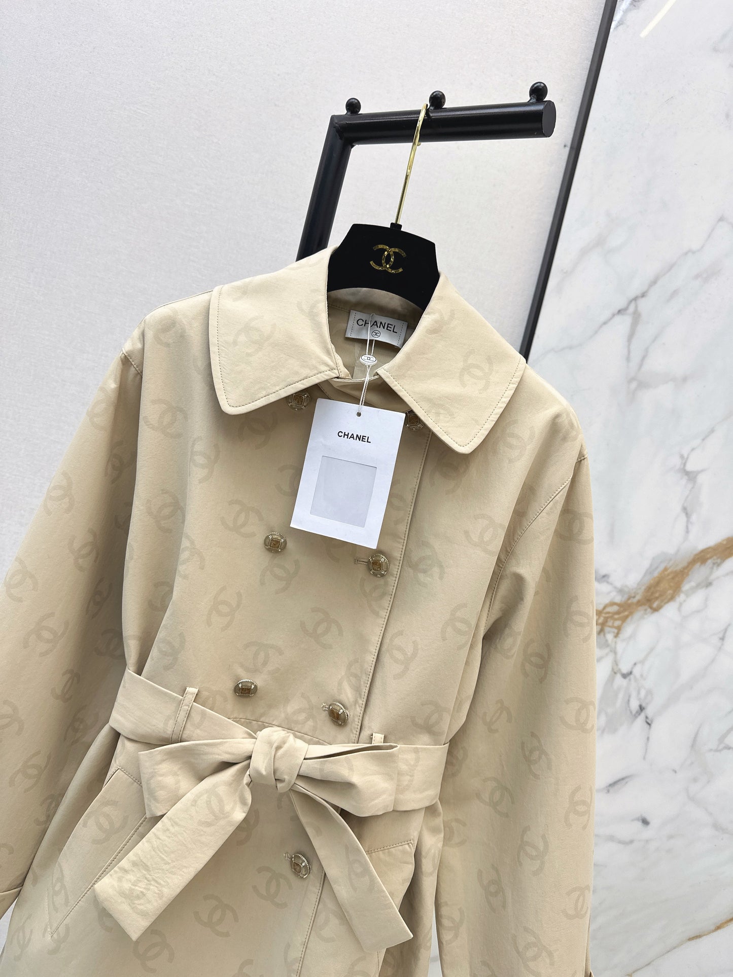 26SS Neuer Jacquard-Trenchcoat