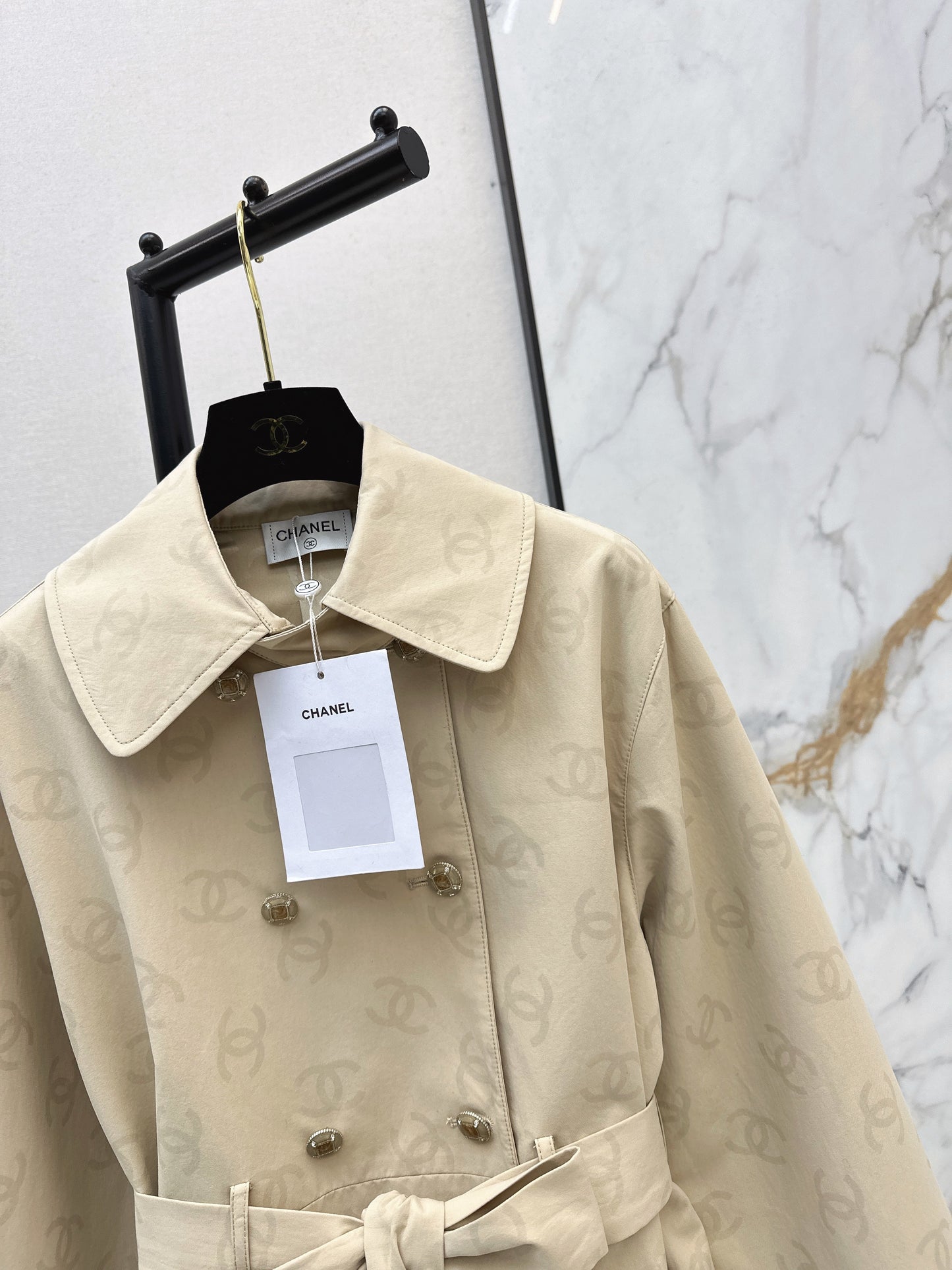26SS Neuer Jacquard-Trenchcoat