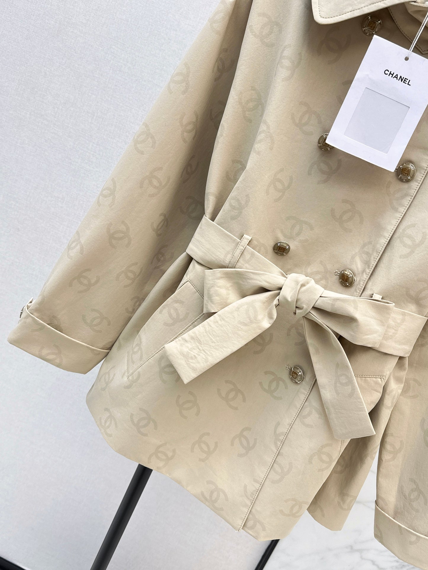 26SS Neuer Jacquard-Trenchcoat