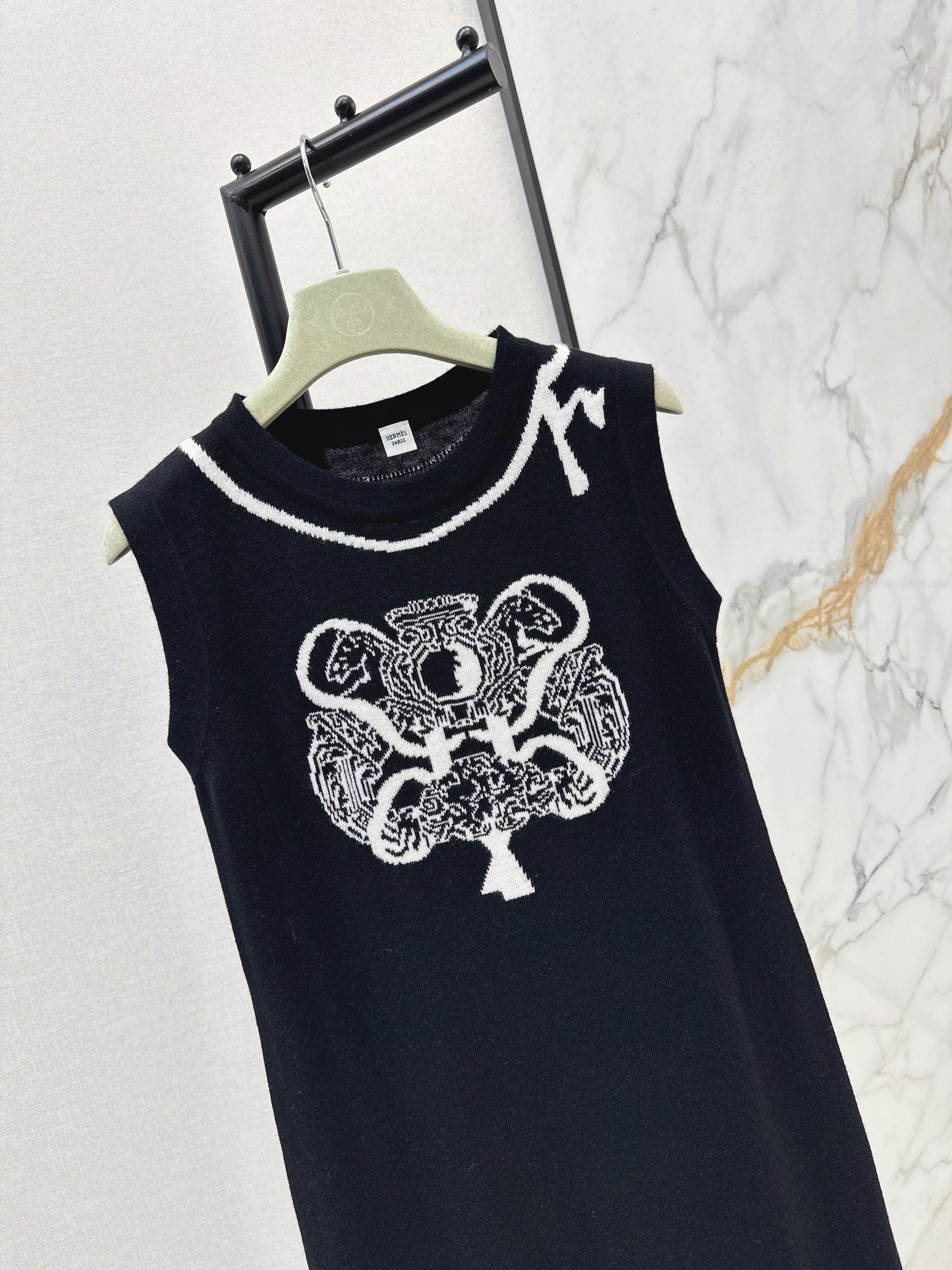 26SS NEW jacquard sleeveless dress