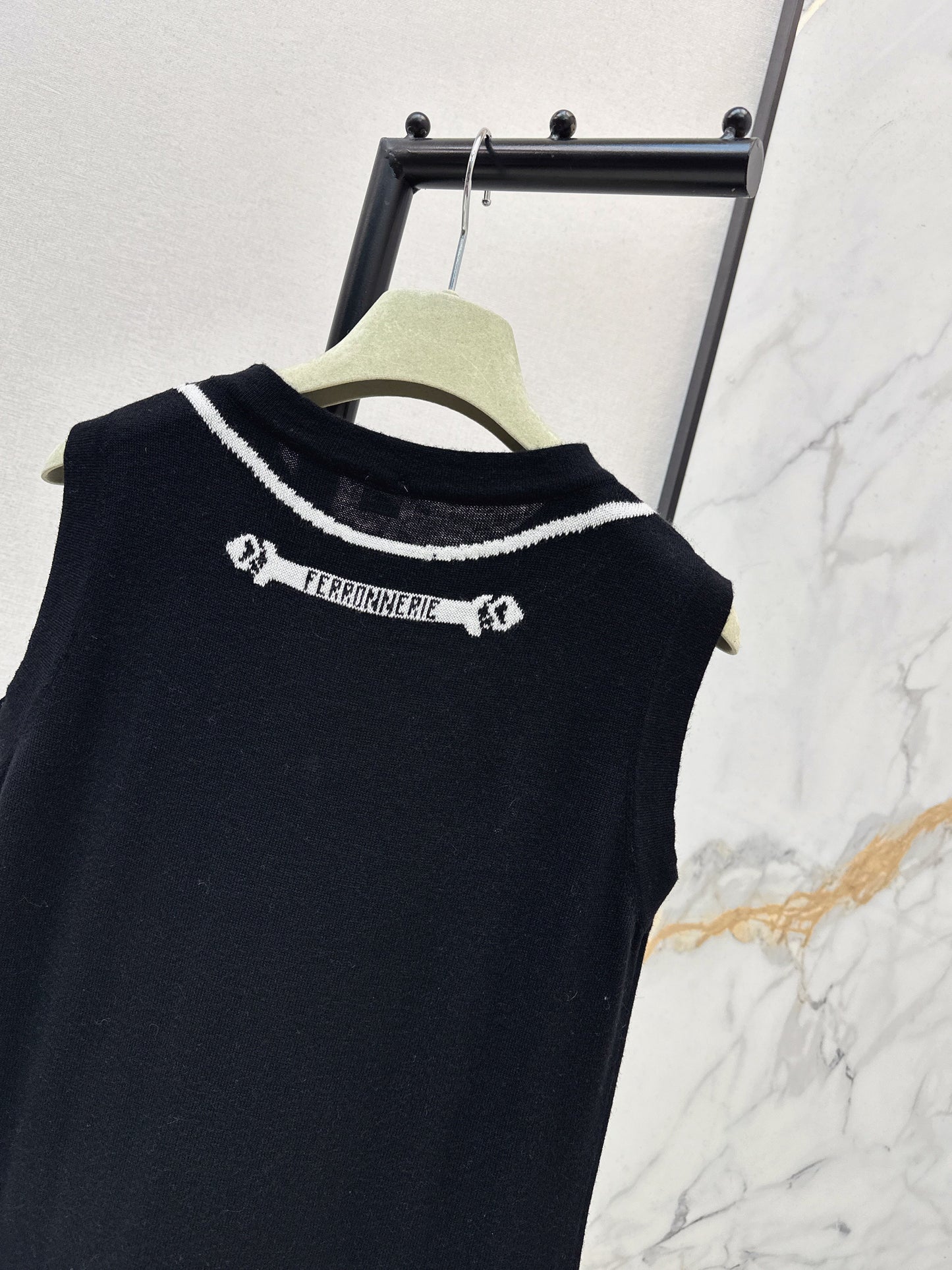 26SS NEW jacquard sleeveless dress